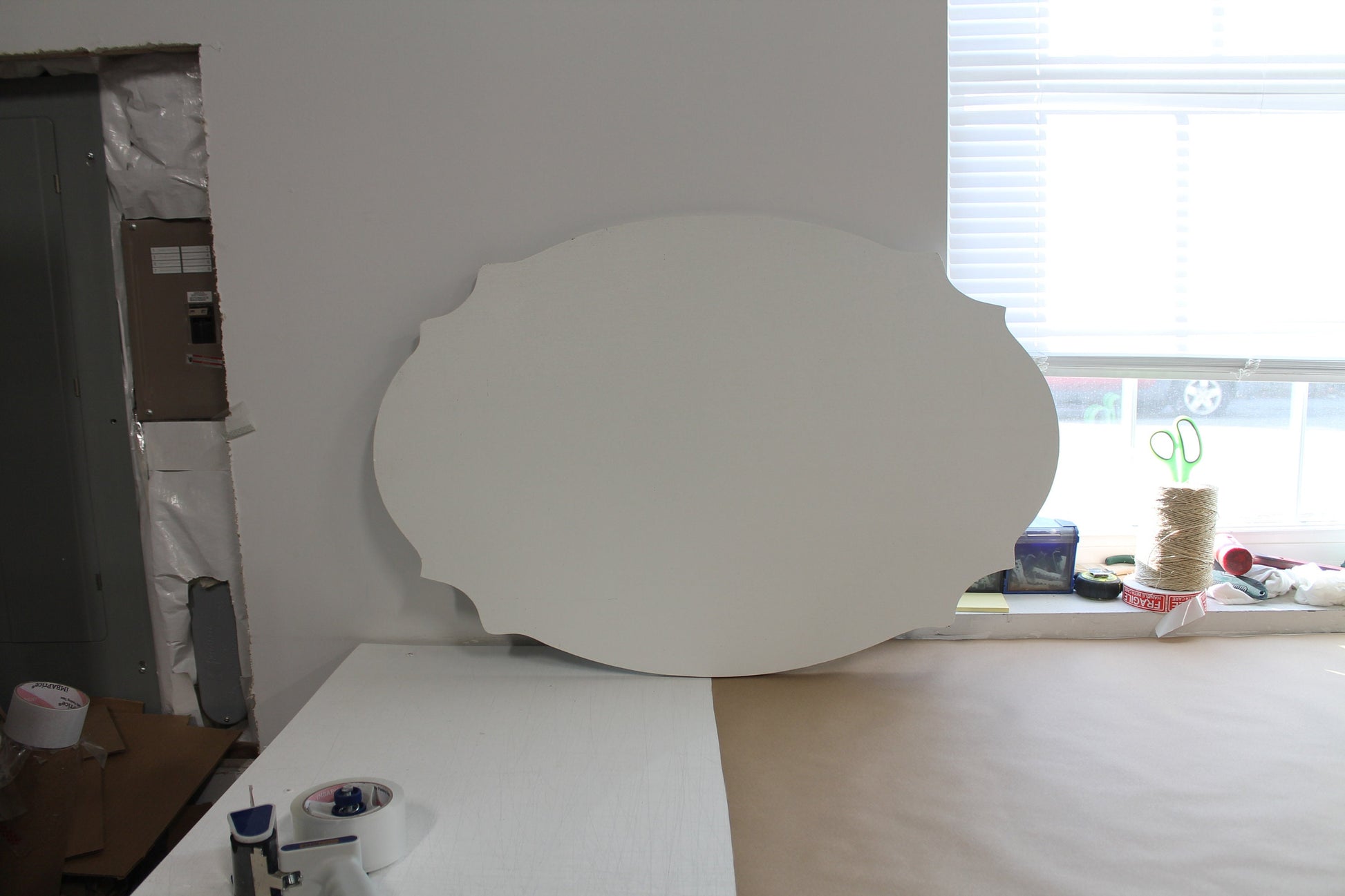 Business Paint Supply Sign Store Front Tailormade Oval 3D Logo Uv printed 3D Large Indoor Outdoor Laser Cut Wood Sign Farmhouse Handmade