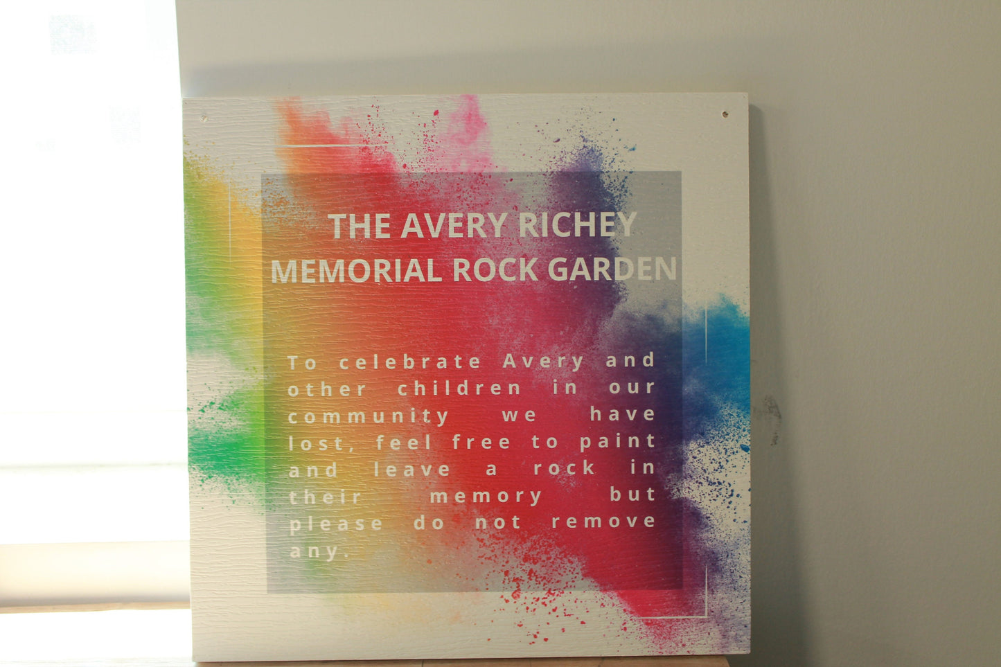 Custom Weatherproof PVC Sign Textured Personalized Square Sustainable Memorial Ready for your Logo Great for hanging or wall mounted