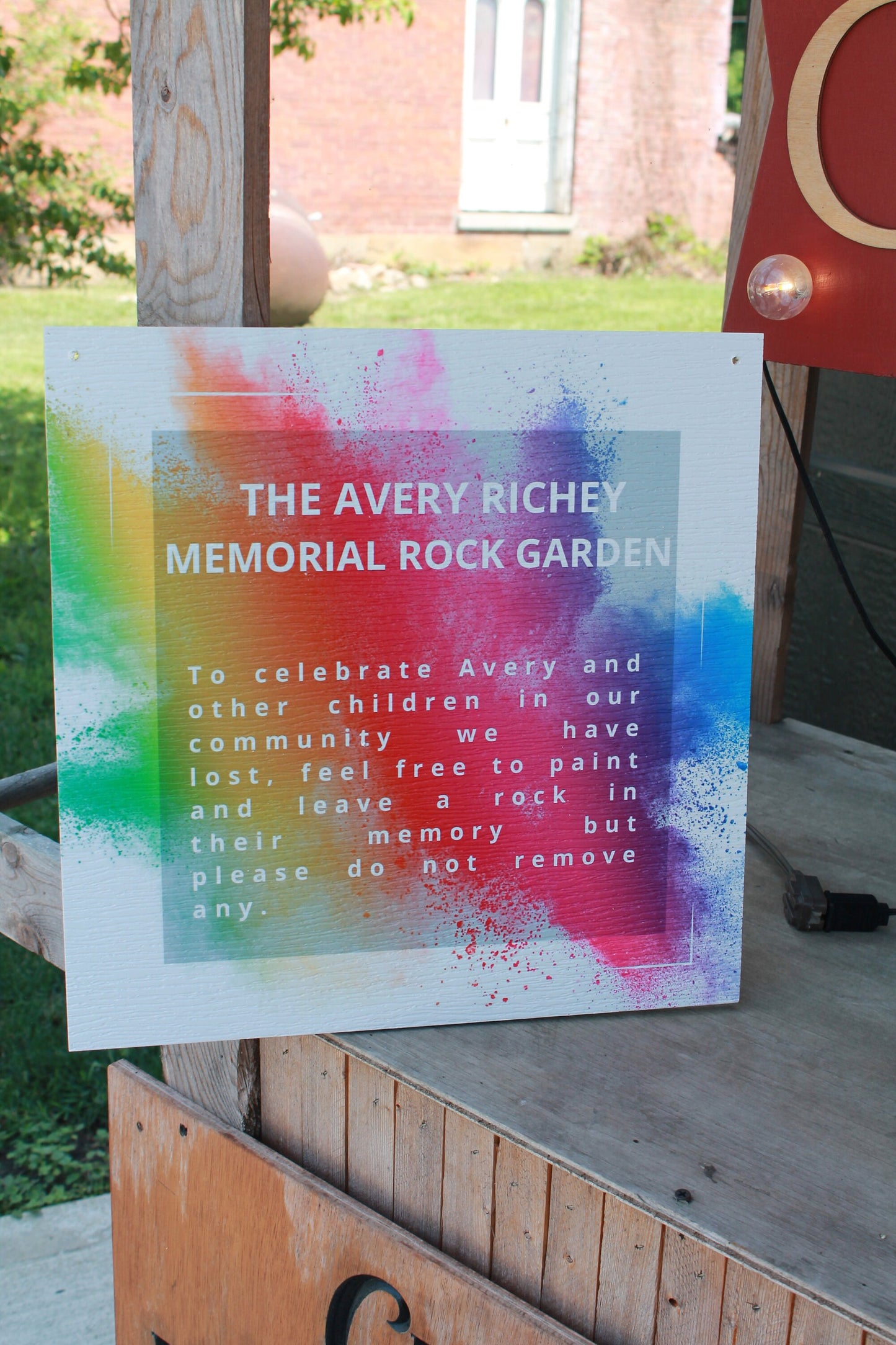 Custom Weatherproof PVC Sign Textured Personalized Square Sustainable Memorial Ready for your Logo Great for hanging or wall mounted