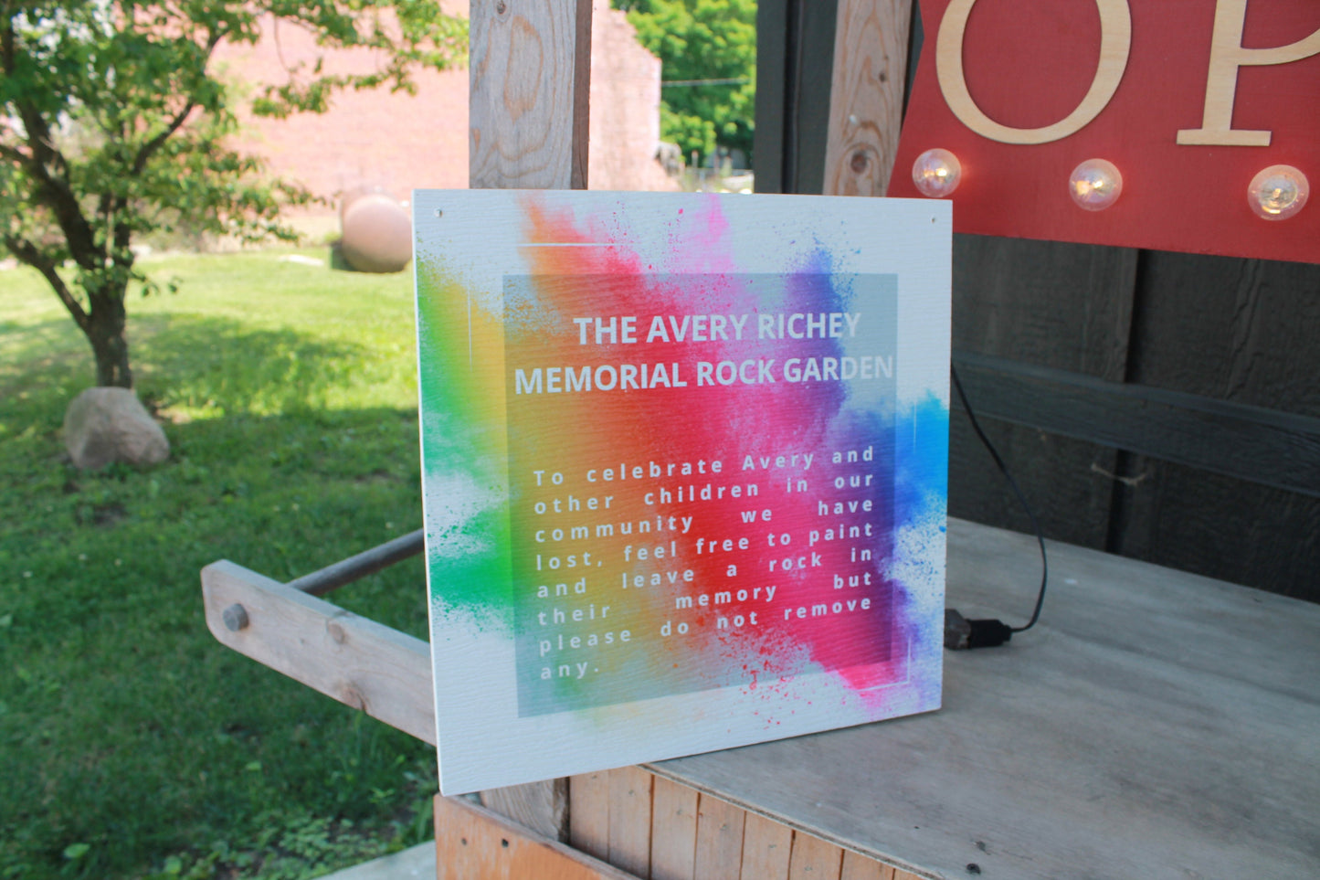 Custom Weatherproof PVC Sign Textured Personalized Square Sustainable Memorial Ready for your Logo Great for hanging or wall mounted