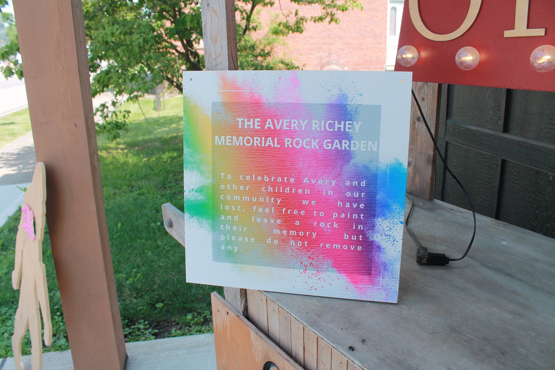 Custom Weatherproof PVC Sign Textured Personalized Square Sustainable Memorial Ready for your Logo Great for hanging or wall mounted