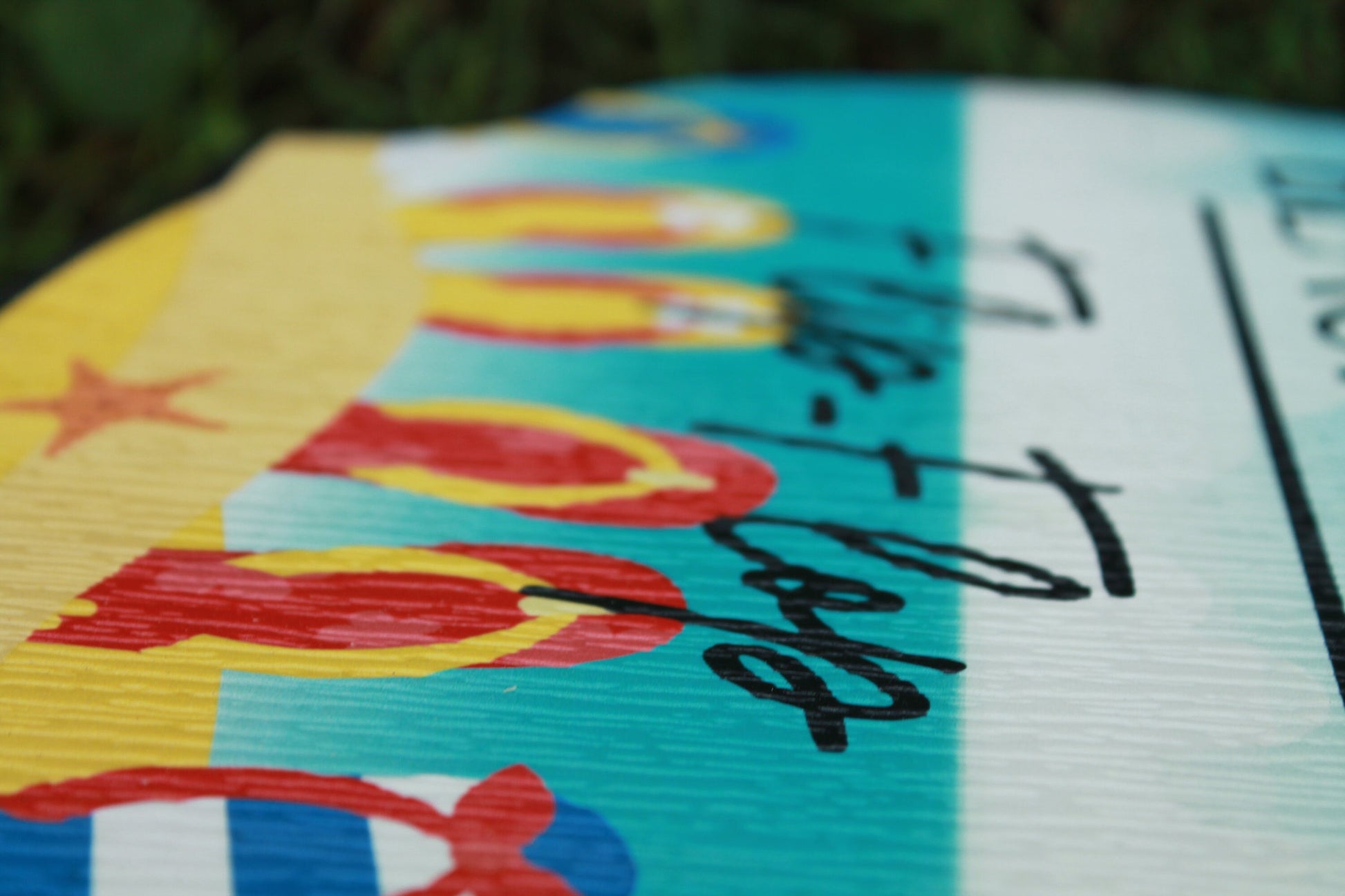 Custom Contour Cut Flip Flop Beach House Signage Weatherproof Textured Fade Resistant Printed Image PVC Material Sand Summer Sunshine