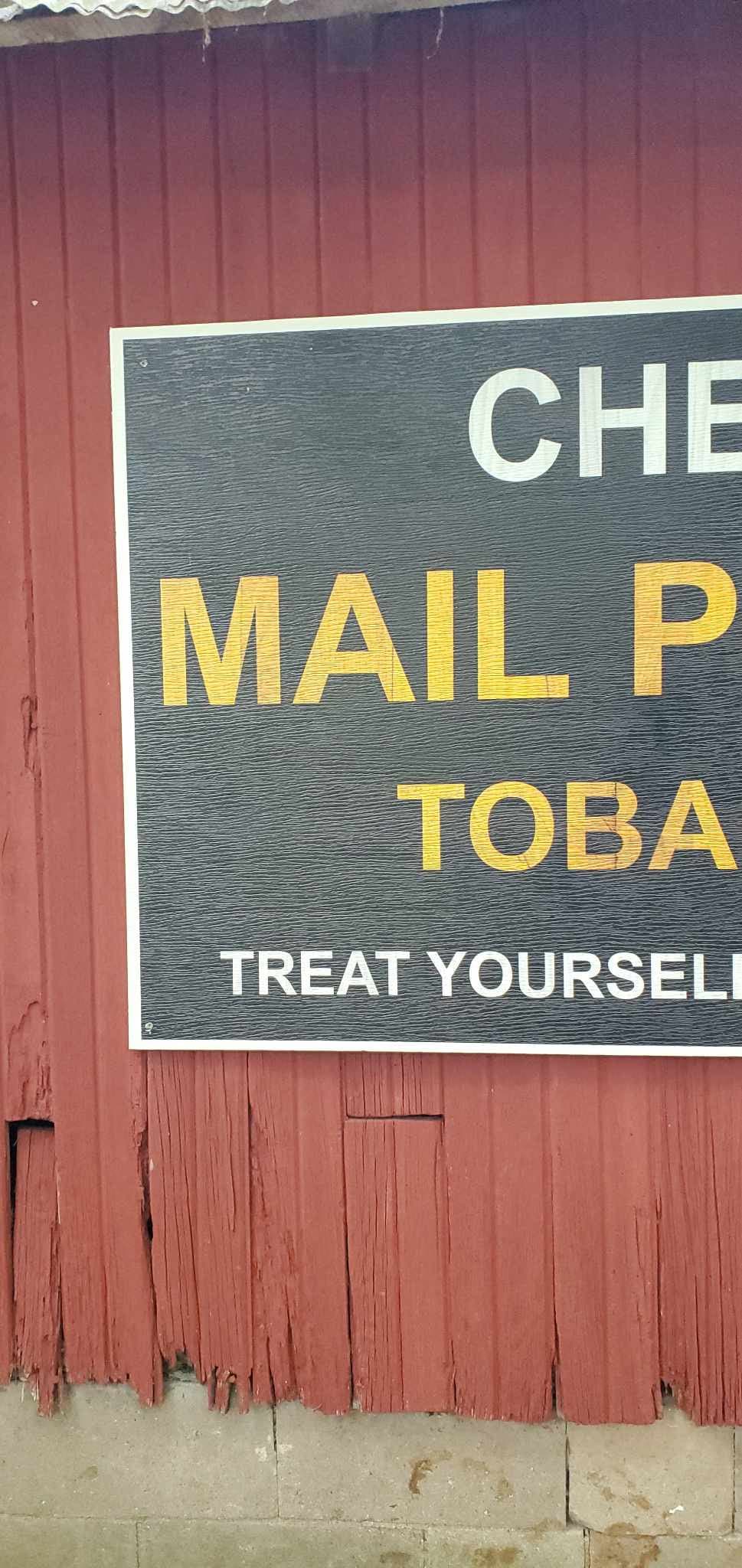 Vintage Barn Sign PVC Textured Finish Weatherproof Fade Resistant Mail Pouch Treat Yourself Rustic Waterproof Decor Chew Printed Outdoor