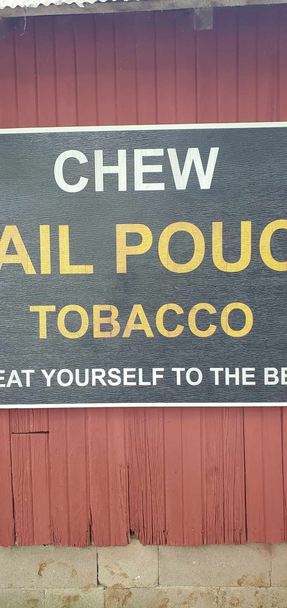 Vintage Barn Sign PVC Textured Finish Weatherproof Fade Resistant Mail Pouch Treat Yourself Rustic Waterproof Decor Chew Printed Outdoor