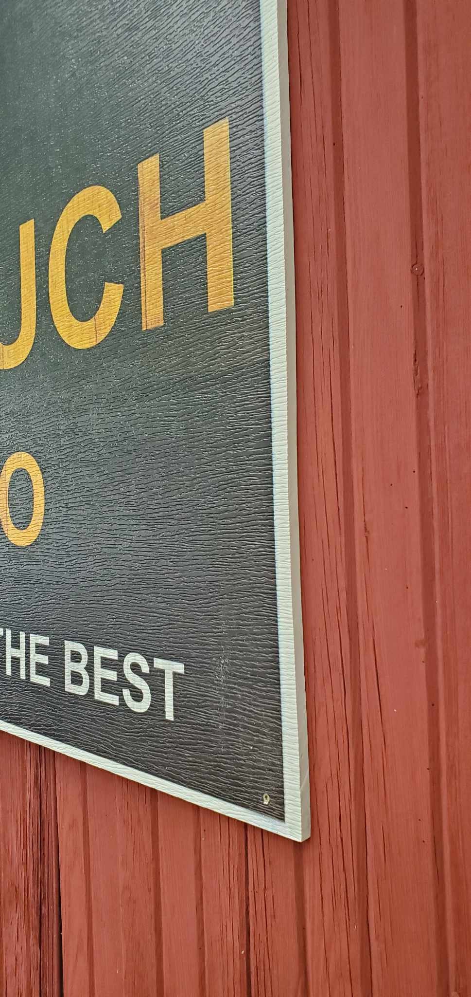 Vintage Barn Sign PVC Textured Finish Weatherproof Fade Resistant Mail Pouch Treat Yourself Rustic Waterproof Decor Chew Printed Outdoor