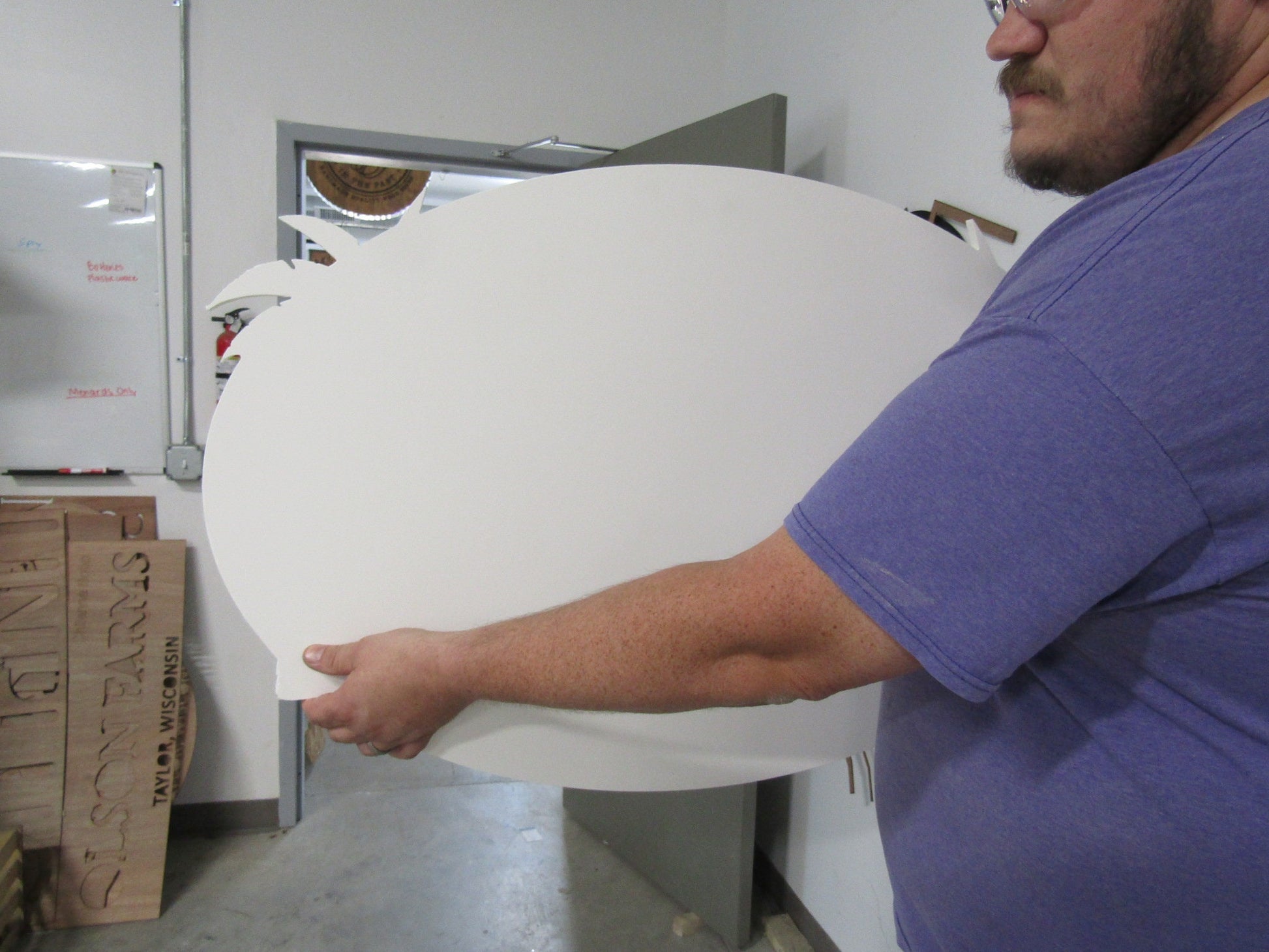 Oval Beach House Palm Contour Custom Made Sign Your Logo PVC All Weather Sturdy Outdoor Fade Mold Resistant Personalized UV Printed Color