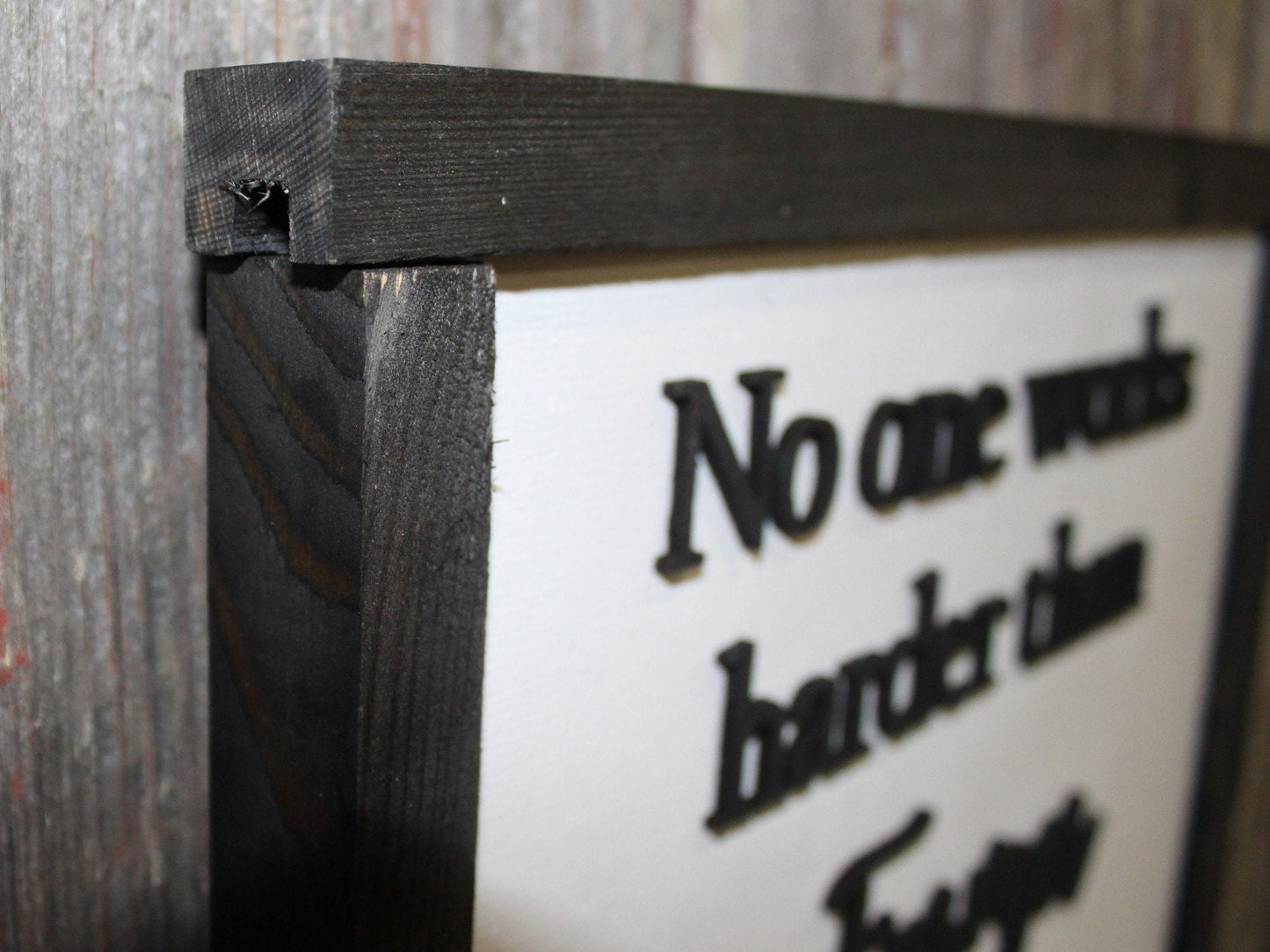 No One Works Harder Than A Farmers Wife Decor Sign Appreciation Gift Farming Wife 3D Handmade Wood Sign Raised Text Farmers Kitchen Living
