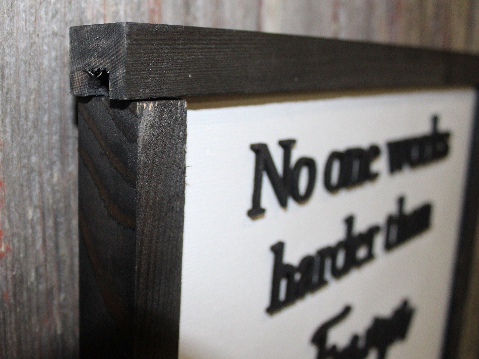 No One Works Harder Than A Farmers Wife Decor Sign Appreciation Gift Farming Wife 3D Handmade Wood Sign Raised Text Farmers Kitchen Living