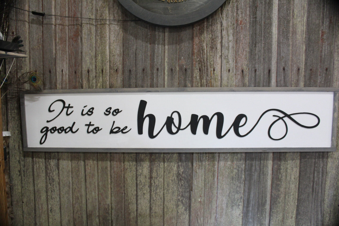 It Is Good To Be Home, Large Custom Sign, Over-sized Rustic, Wood, Laser Cut Out, Raised Letters, Extra Large, Sign, Couch Sign, Fireplace
