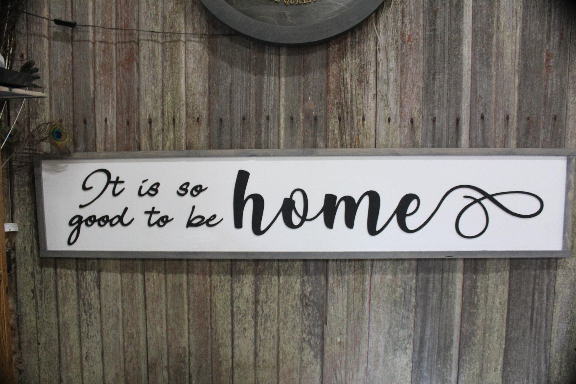 It Is Good To Be Home, Large Custom Sign, Over-sized Rustic, Wood, Laser Cut Out, Raised Letters, Extra Large, Sign, Couch Sign, Fireplace
