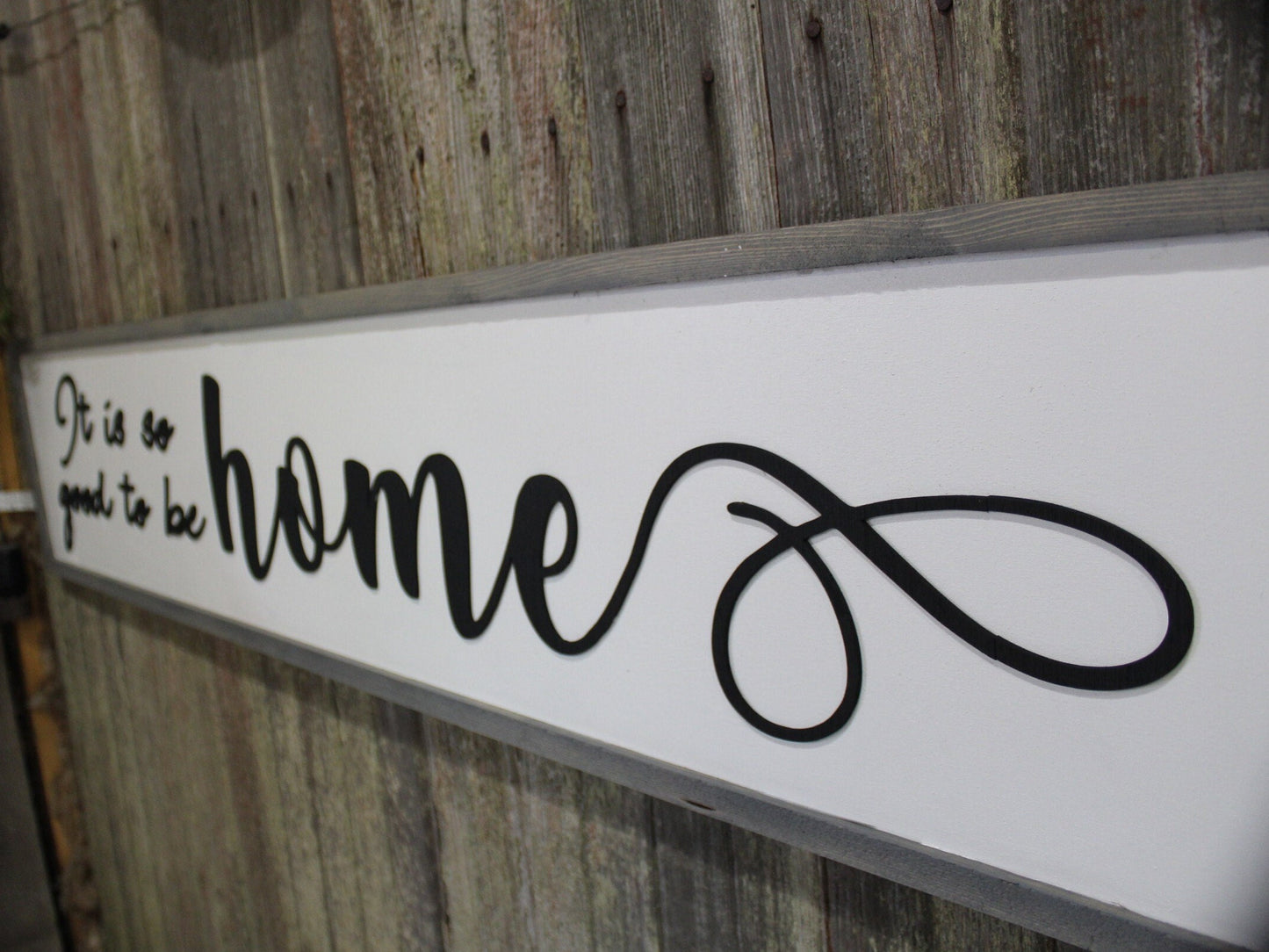 It Is Good To Be Home, Large Custom Sign, Over-sized Rustic, Wood, Laser Cut Out, Raised Letters, Extra Large, Sign, Couch Sign, Fireplace