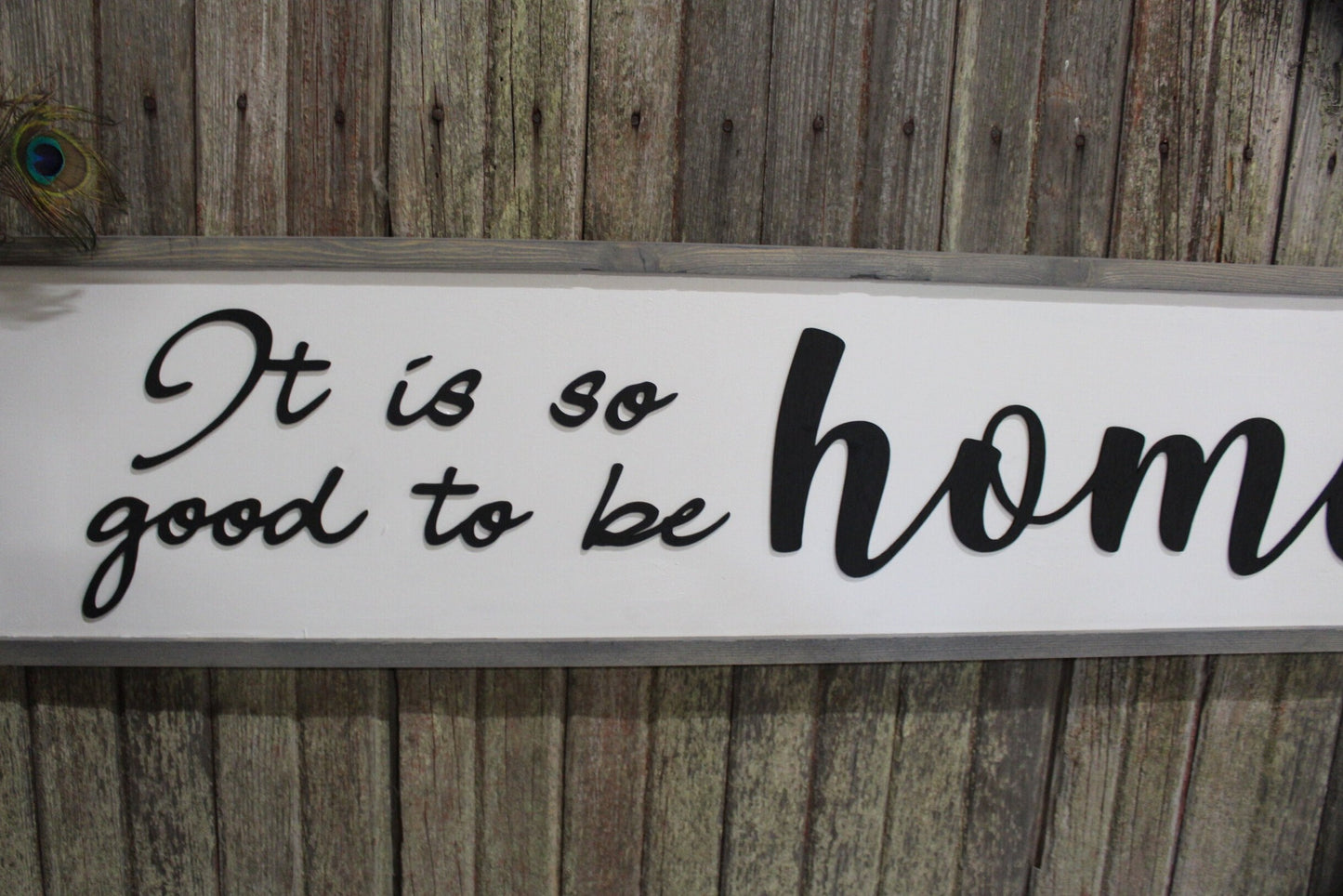 It Is Good To Be Home, Large Custom Sign, Over-sized Rustic, Wood, Laser Cut Out, Raised Letters, Extra Large, Sign, Couch Sign, Fireplace