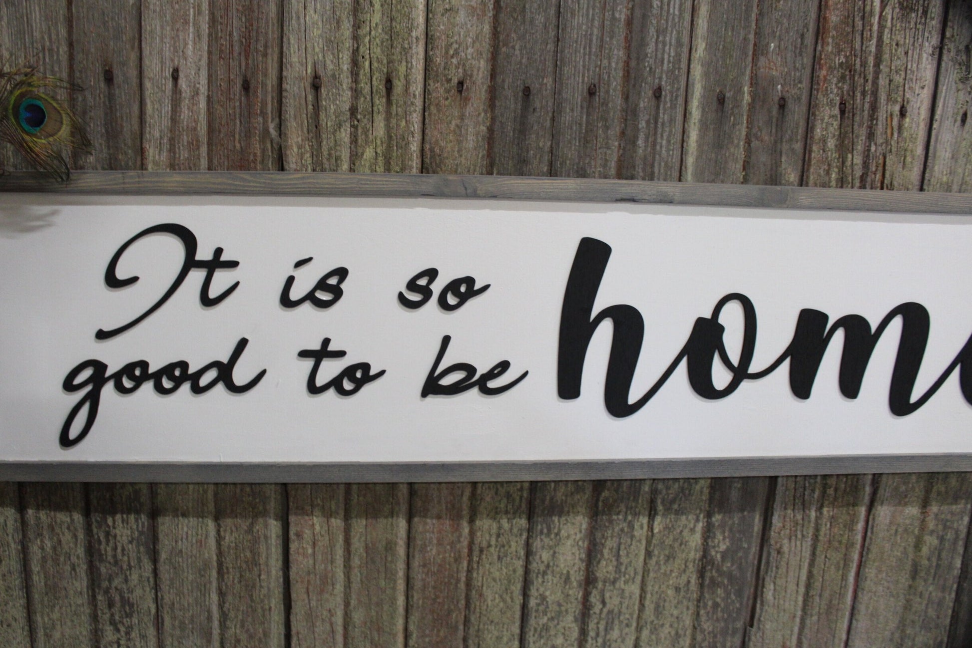 It Is Good To Be Home, Large Custom Sign, Over-sized Rustic, Wood, Laser Cut Out, Raised Letters, Extra Large, Sign, Couch Sign, Fireplace