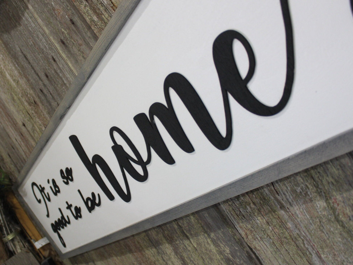 It Is Good To Be Home, Large Custom Sign, Over-sized Rustic, Wood, Laser Cut Out, Raised Letters, Extra Large, Sign, Couch Sign, Fireplace