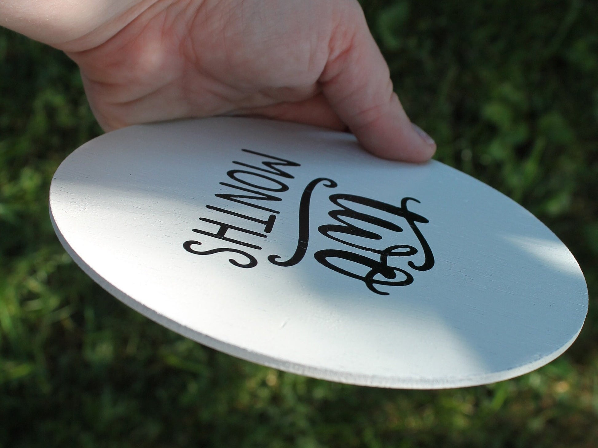 Monthly Milestones Baby Growth Grow with Me Watch me Grow 12 months Countdown Birthday Uv Print Light Weight Growth Chart Wooden Slice