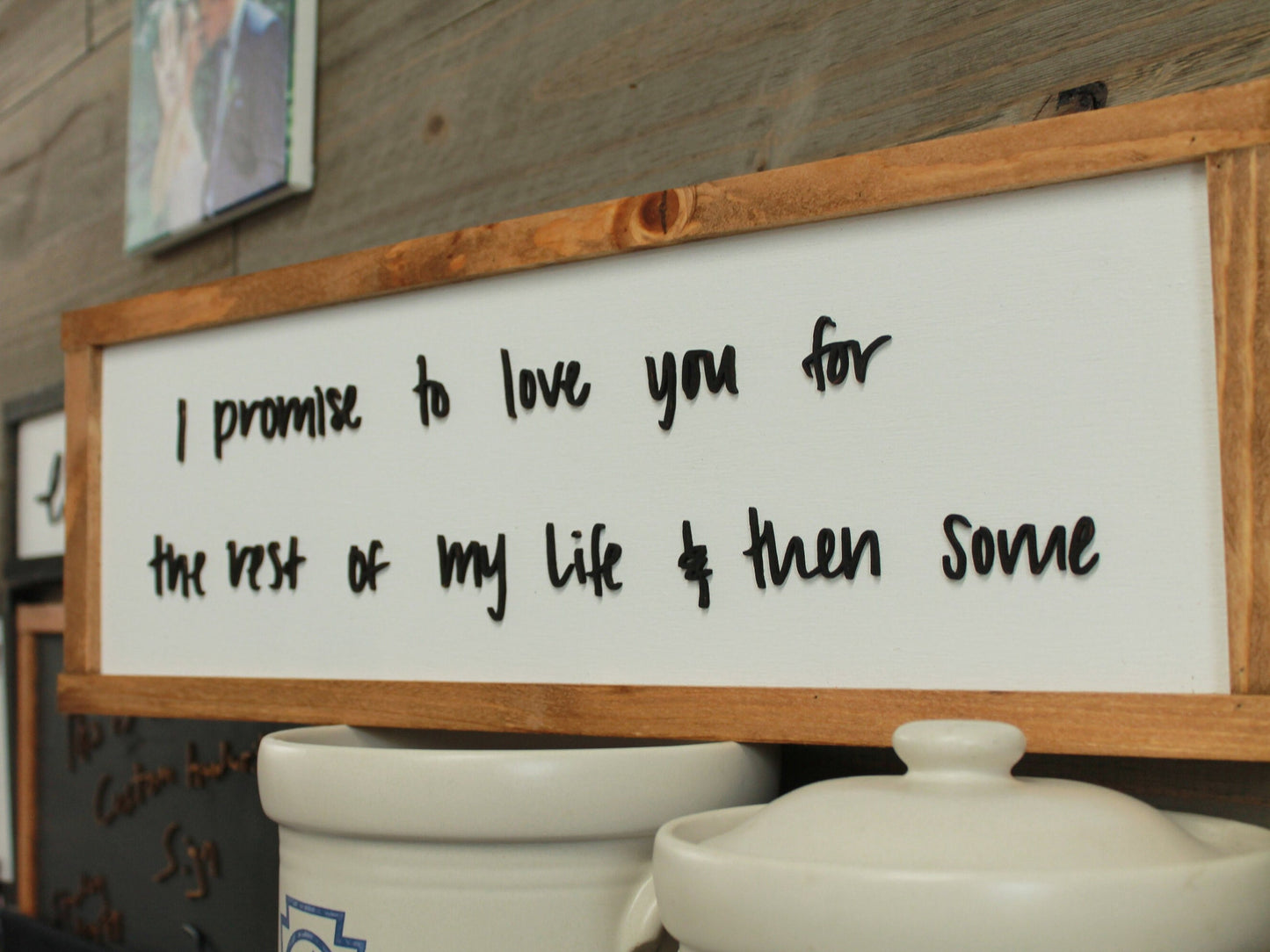 Promise Love Note Keepsake Life Partner Handwriting sign Husband Wife Couple Giftable Handmade custom personalized wood decor primitive