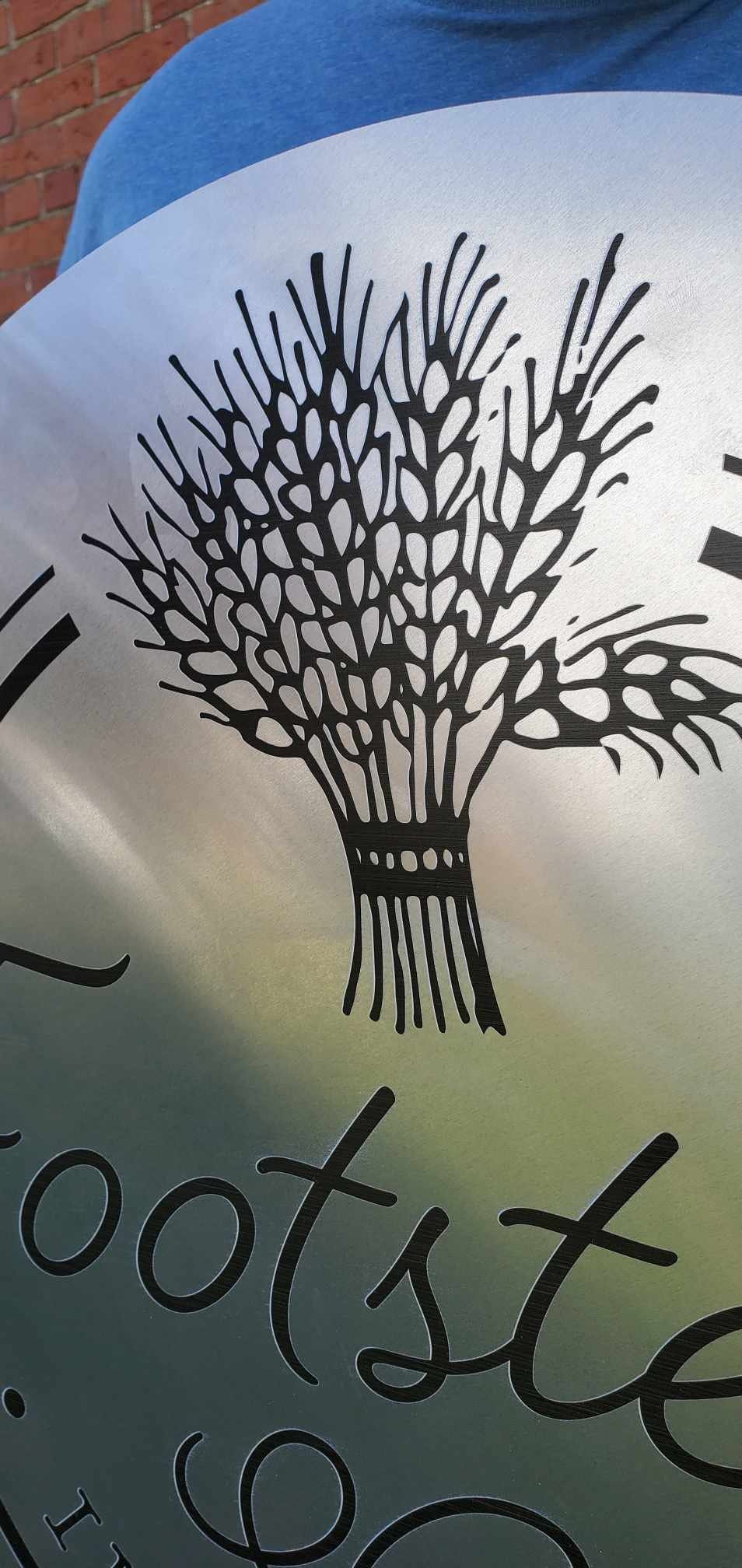 Personalized Aluminum Sign with your Custom business Logo on Aluminum Great for outdoors not steel will not rust