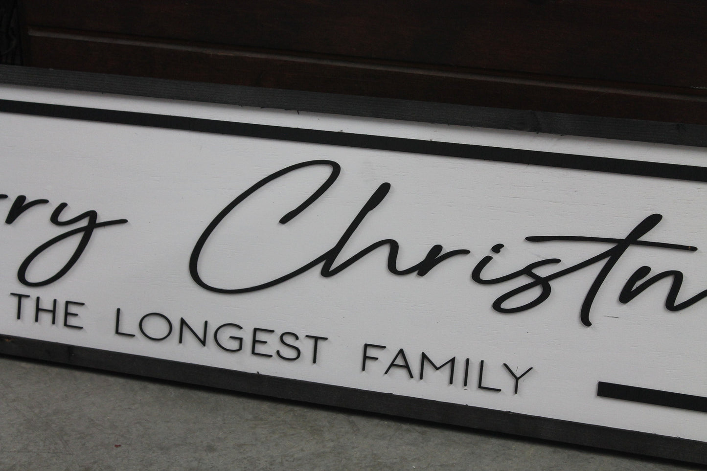 Custom Last Name Wood Laser Cut Out 3D Sign Elevated Letters Personalized Merry Christmas Rustic Farmhouse Winter