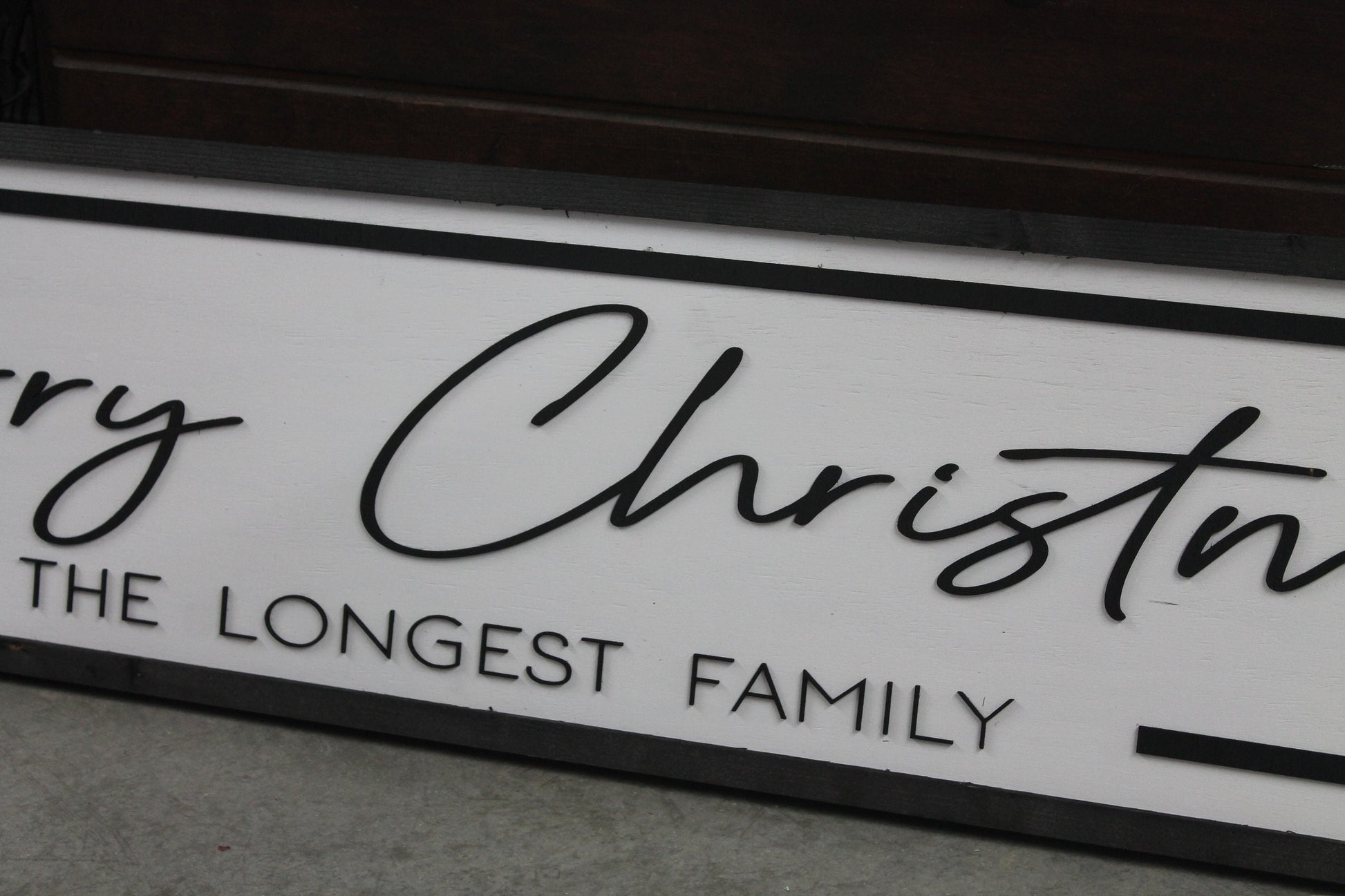 Custom Last Name Wood Laser Cut Out 3D Sign Elevated Letters Personalized Merry Christmas Rustic Farmhouse Winter