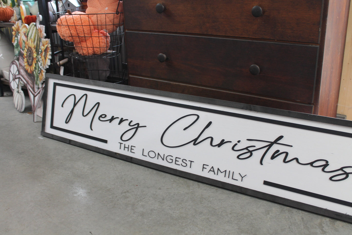 Custom Last Name Wood Laser Cut Out 3D Sign Elevated Letters Personalized Merry Christmas Rustic Farmhouse Winter
