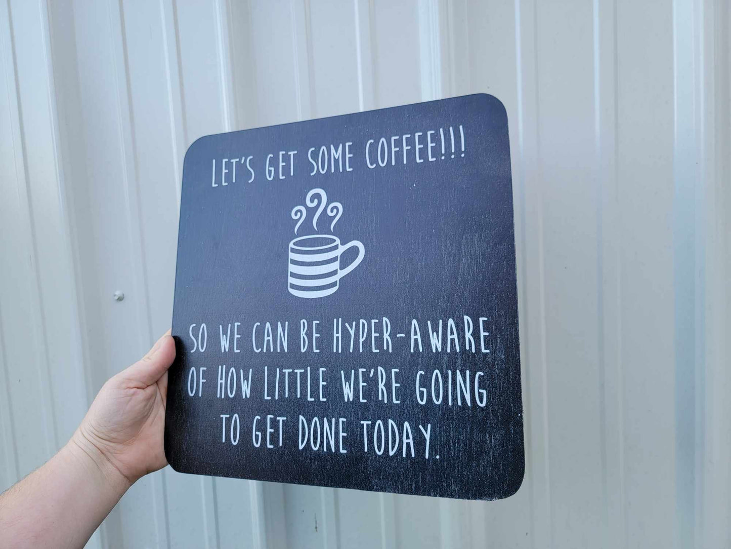 Coffee Lover Coffee Friend Let's get Coffee Procrastination Humor Wall Decor Art Handmade Unframed Printed In Color Contemporary Joke Decor