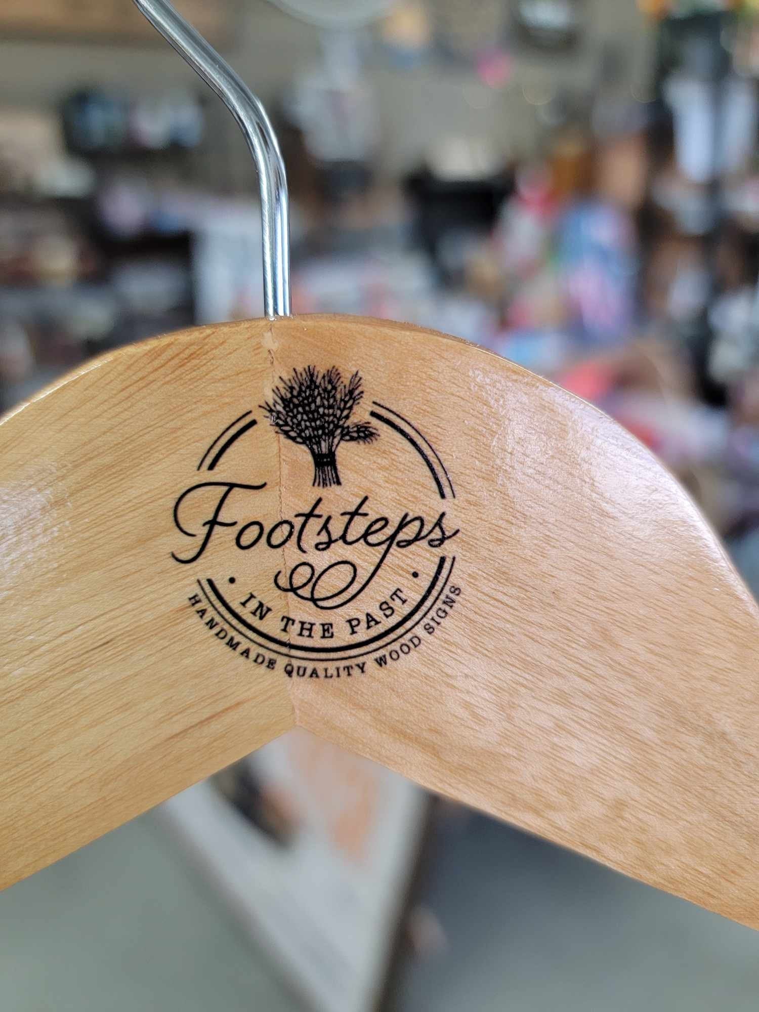 Business Clothing Hangers Store Front Custom Clothes Hanger Printed Hard Wood Use Your Logo Color Ink Customization Logo Personalized
