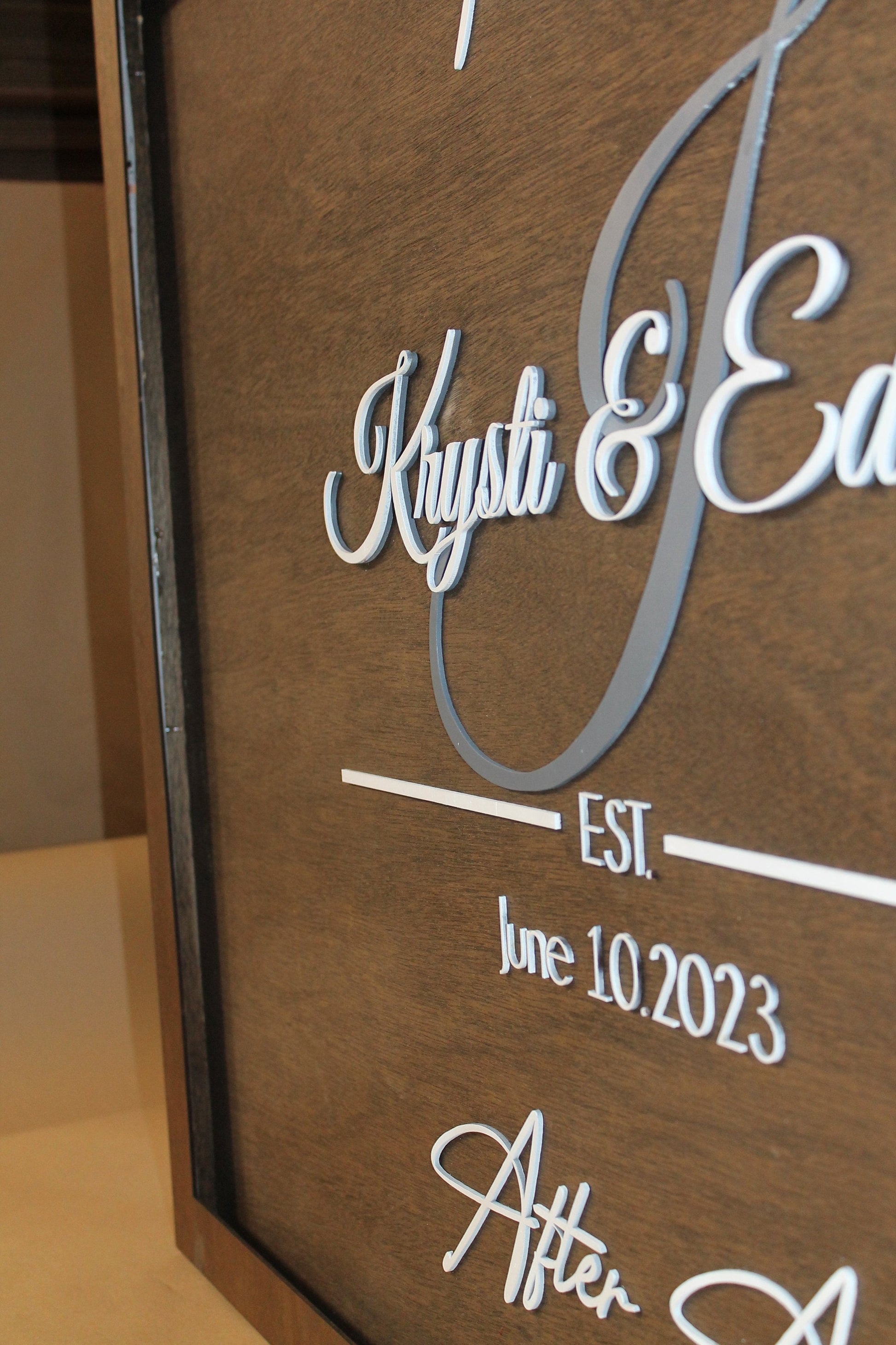 Custom Wood Lit Wedding Sign, Personalized, Party, LED, Entrance Light, Remote, Electric, Light Up, Use your Logo, Wood, Wooden