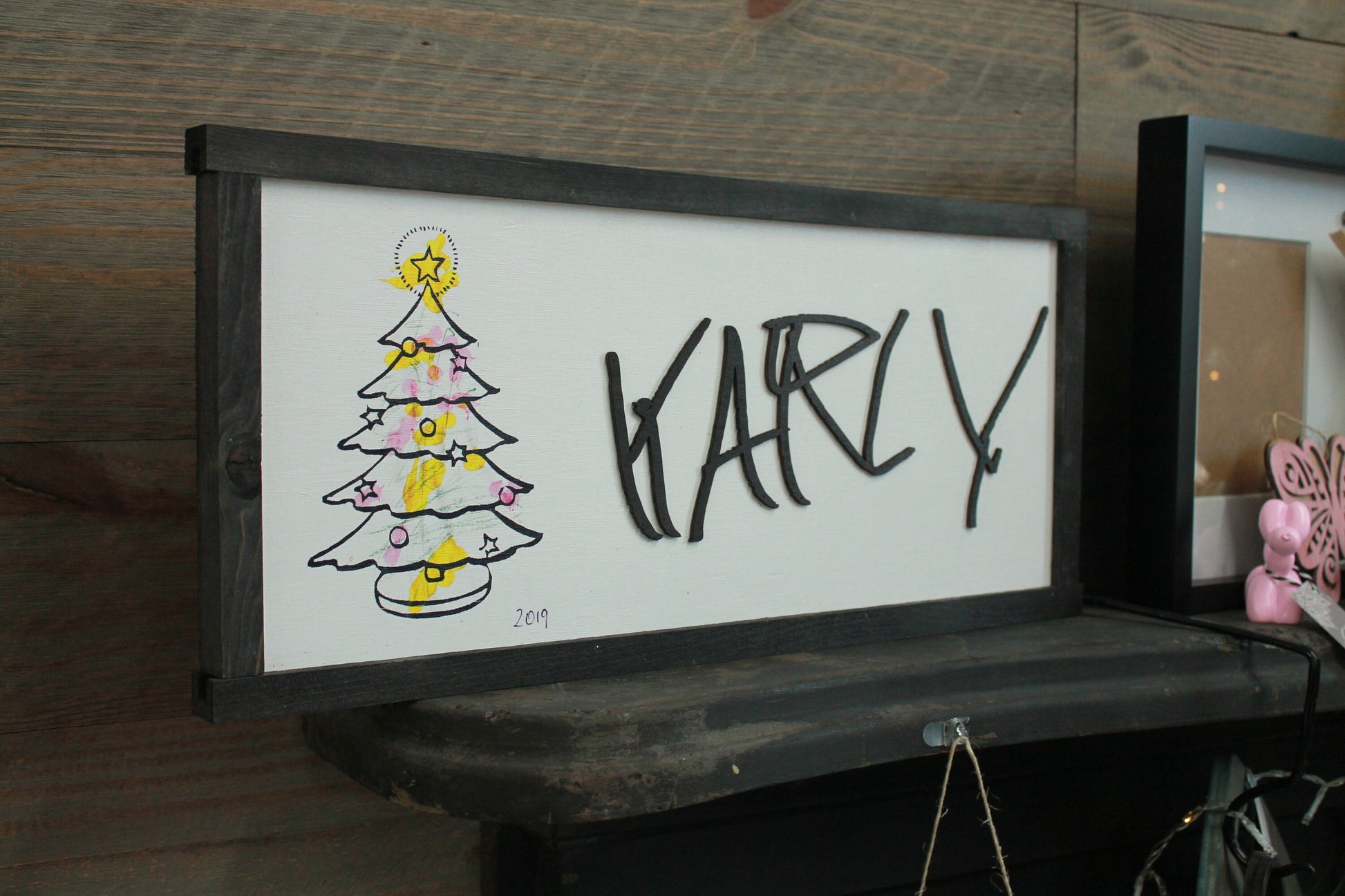 Handwriting Sign With Coloring Art Uvprinted Your Actual Hand Writing Raised Text 3D Personalized Custom Shabby Chic Gift Mom Dad Parent