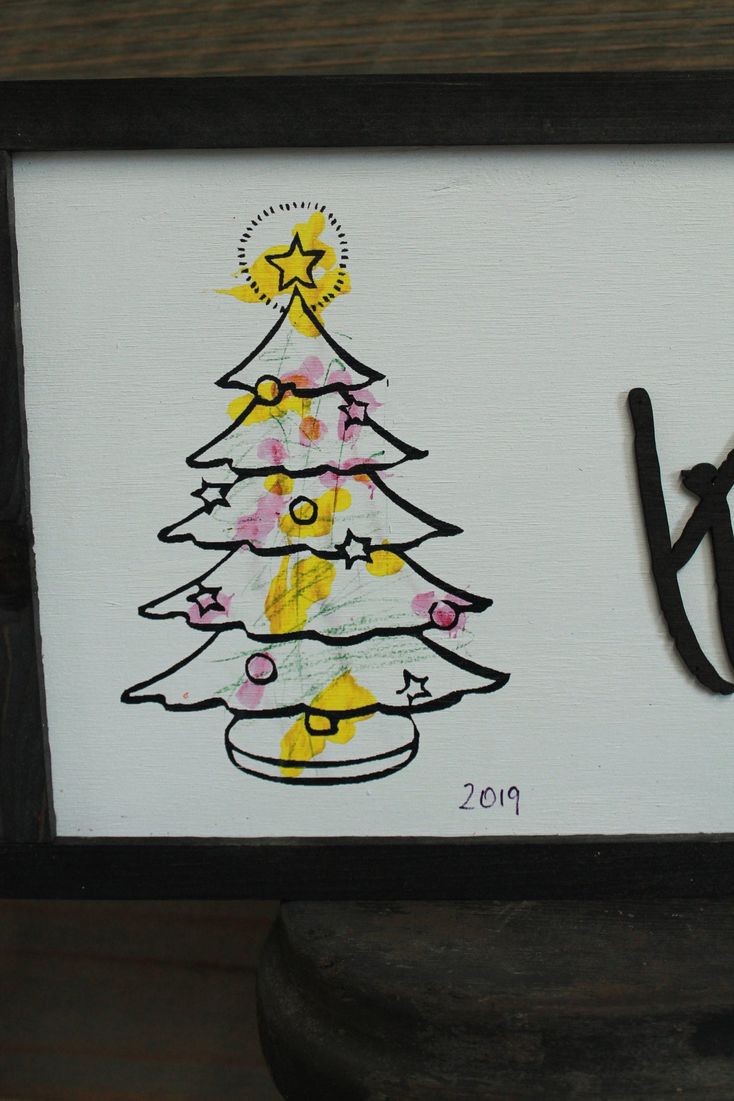 Handwriting Sign With Coloring Art Uvprinted Your Actual Hand Writing Raised Text 3D Personalized Custom Shabby Chic Gift Mom Dad Parent