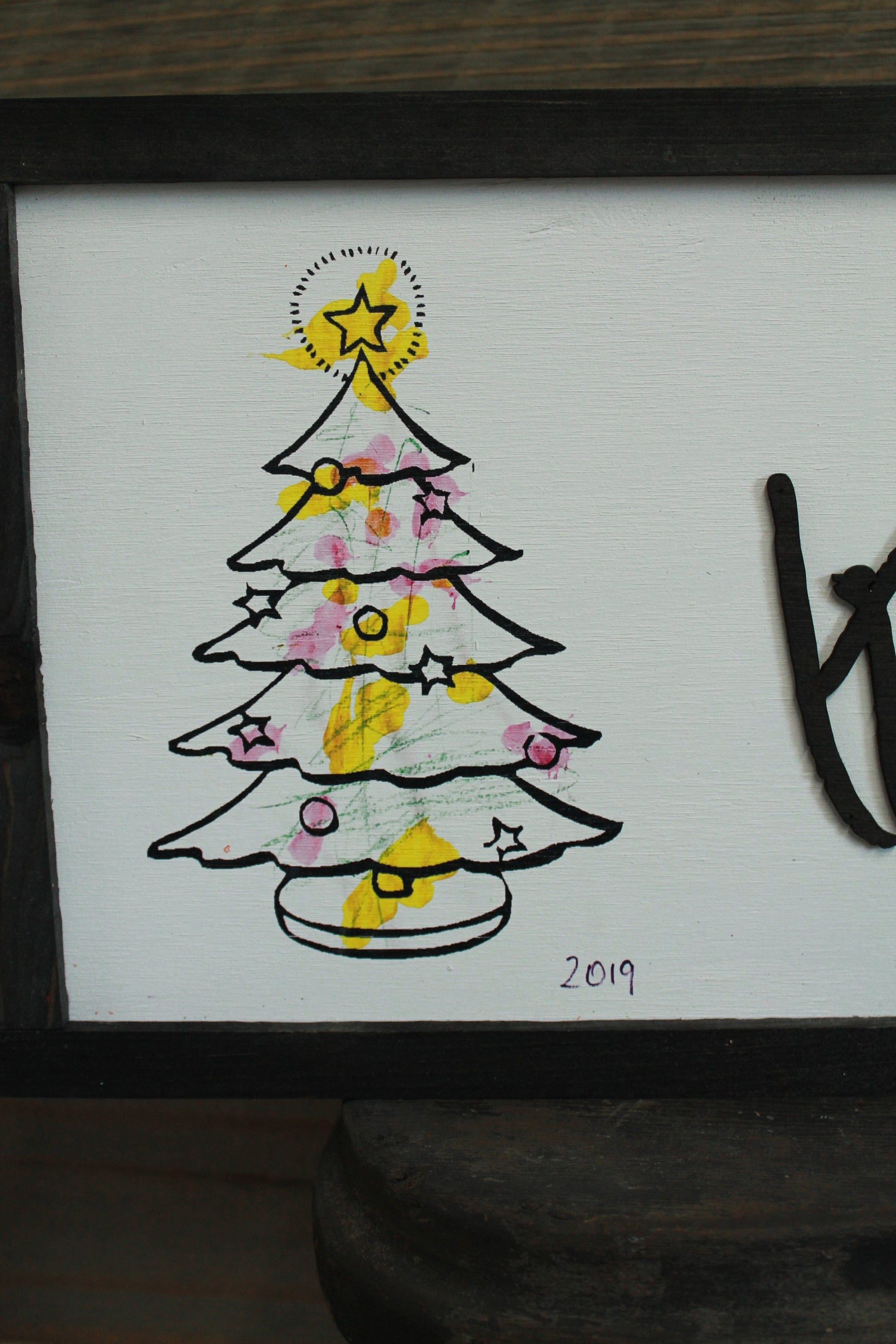 Handwriting Sign With Coloring Art Uvprinted Your Actual Hand Writing Raised Text 3D Personalized Custom Shabby Chic Gift Mom Dad Parent