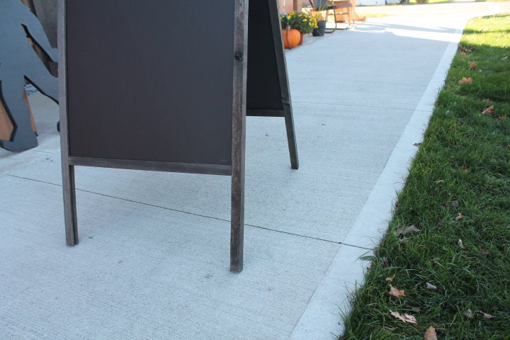 Sidewalk Sign Chalkboard A Frame Folding Sign Affordable Business Sign Your Logo Free Standing Commercial Hinge Outdoor Advertising