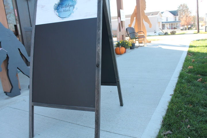 Sidewalk Sign Chalkboard A Frame Folding Sign Affordable Business Sign Your Logo Free Standing Commercial Hinge Outdoor Advertising