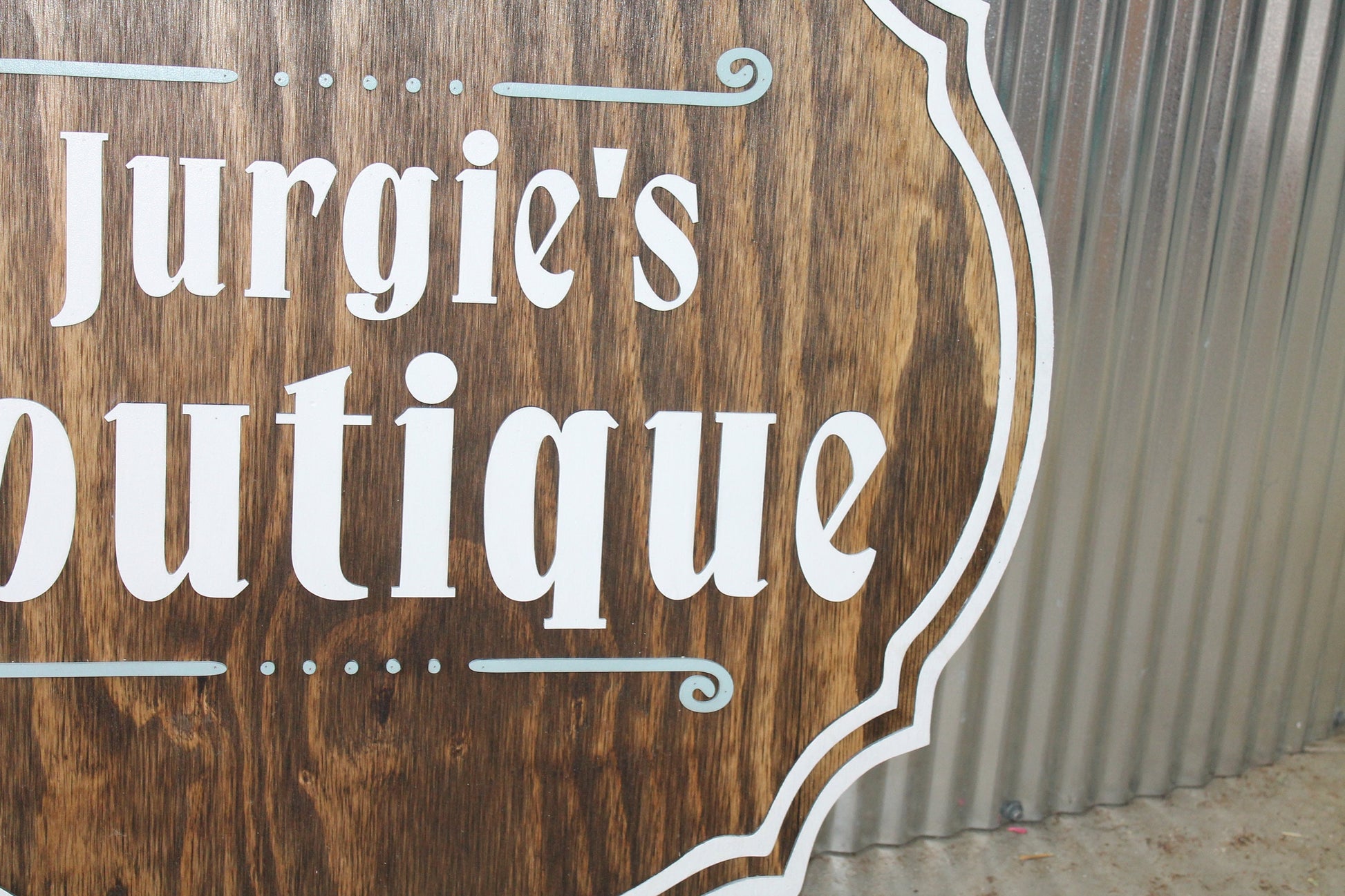 Custom Boutique Business Sign Clothing Store Artisan Oval 3D Large Custom Indoor Outdoor Small Business Laser Cut Wood Sign farmhouse