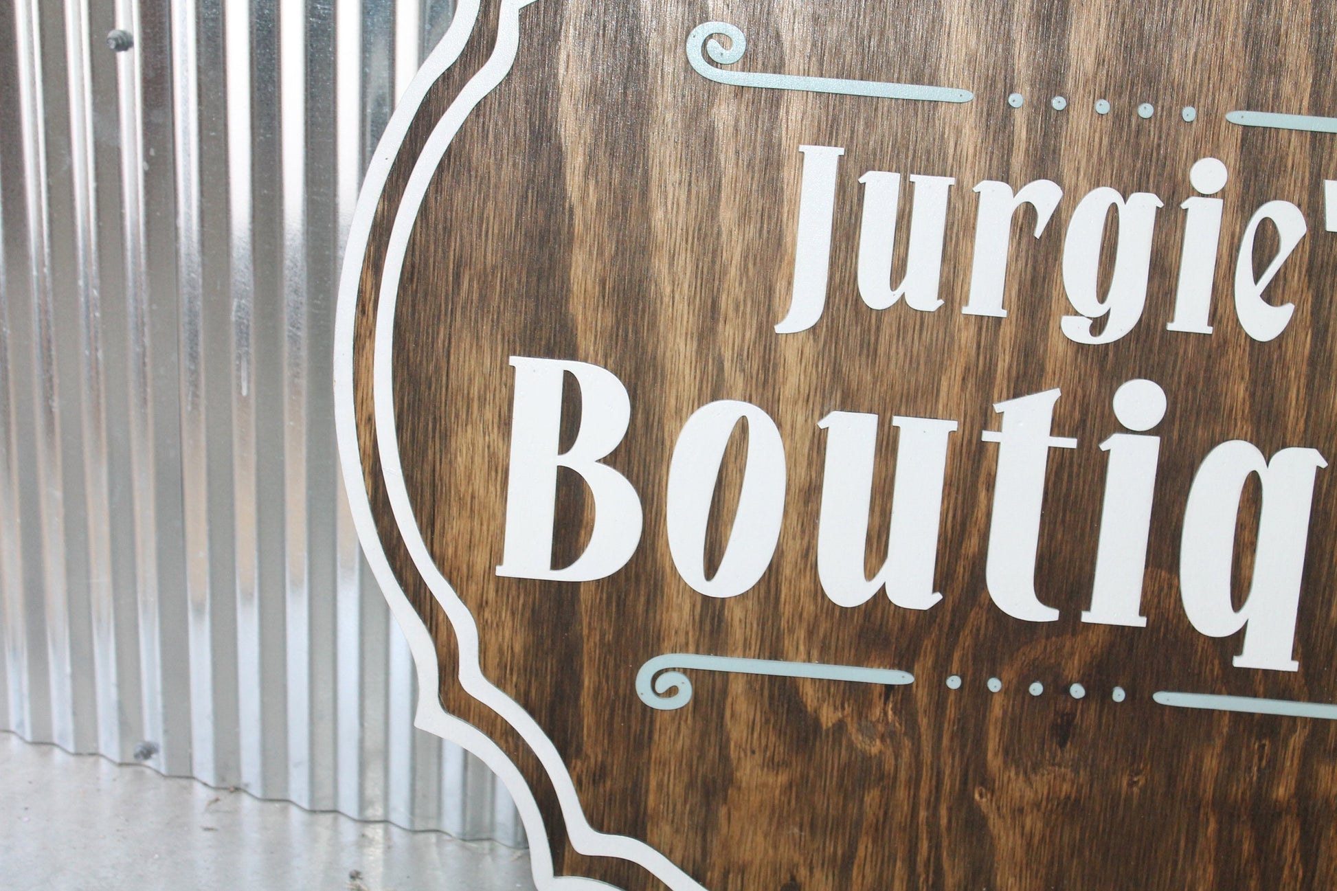 Custom Boutique Business Sign Clothing Store Artisan Oval 3D Large Custom Indoor Outdoor Small Business Laser Cut Wood Sign farmhouse