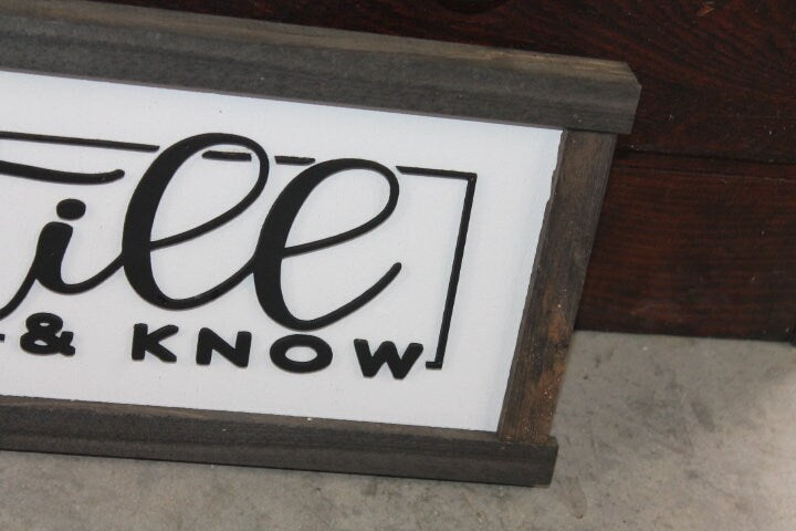 Be Still and Know Faith Christian Cross Jesus Biblical Home Decor Uplifting 3D Handmade Wall Art Inspirational Raised Wooden Sign