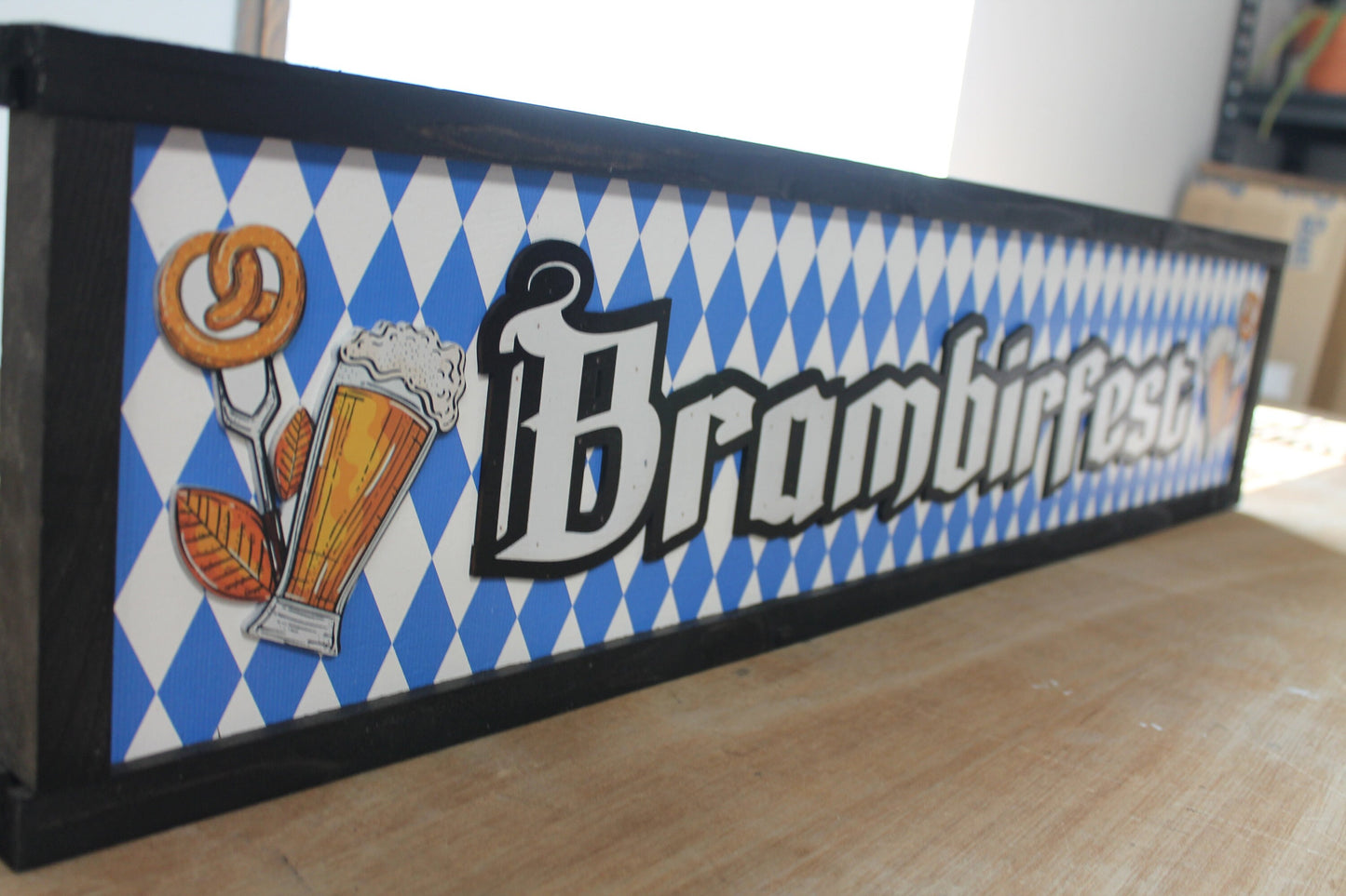 Fest Beer Renaissance Festival Medieval Printed Framed Logo Custom Personalized Wooden Sign Food Truck Food Stand Fair Signage