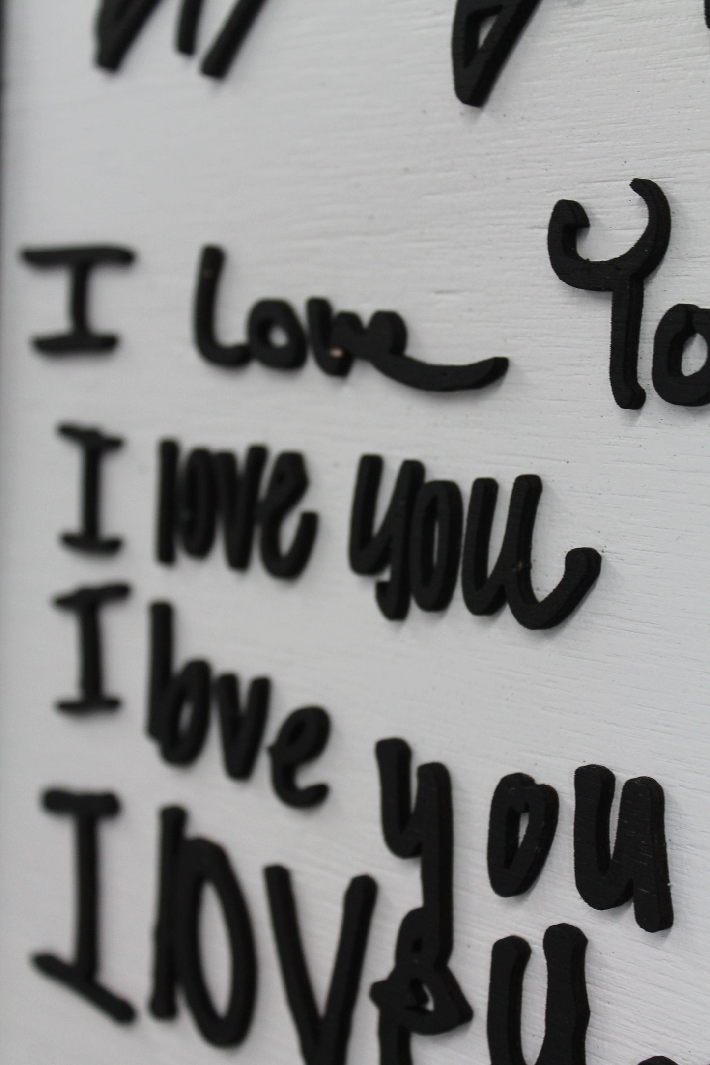 Custom I love you Handwriting Sign Kids Parents Grandparents Gift for her Gift for him Raised 3D Note Reminder Wedding Valentines Day Frame