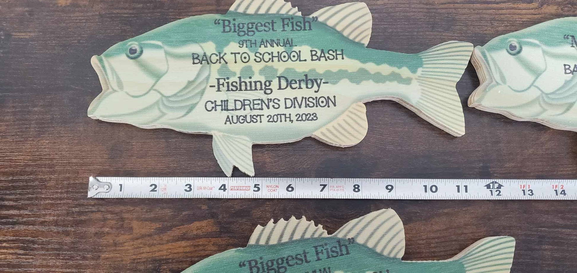 Customizable Fish Plaque Fisher Gift for men Gift for him Personalized Fisherman Bass Largemouth Printed Color Wooden Man Cave