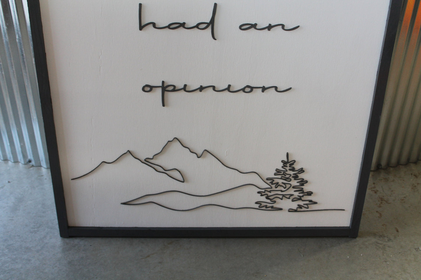 Purpose Created Before anyone had an opinion Inspire Mountains Kids Room kids Decor Happy Wooden Handmade Home decor Line Art