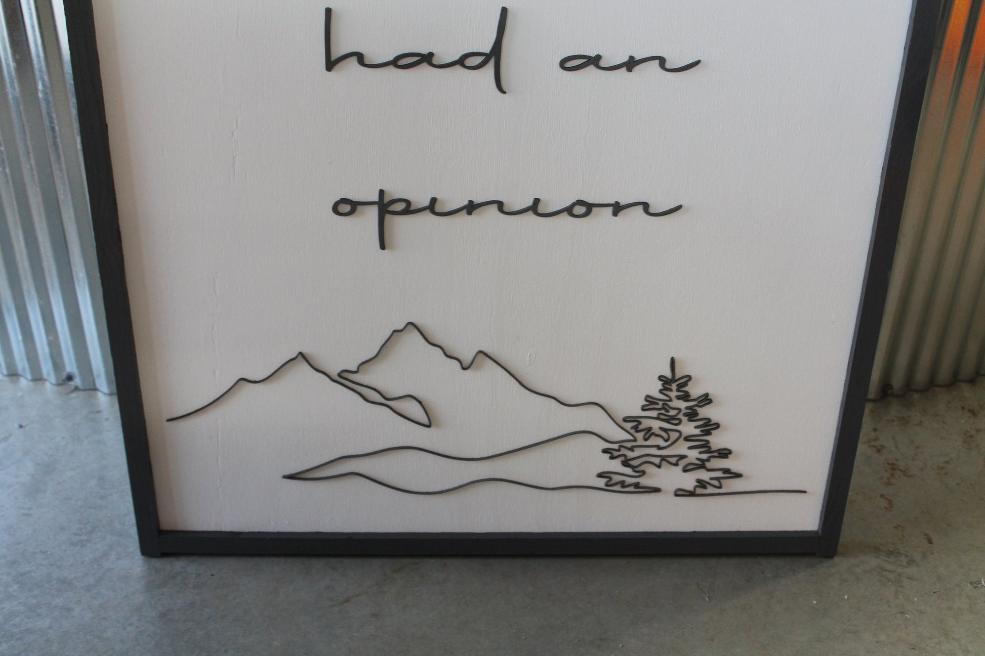 Purpose Created Before anyone had an opinion Inspire Mountains Kids Room kids Decor Happy Wooden Handmade Home decor Line Art