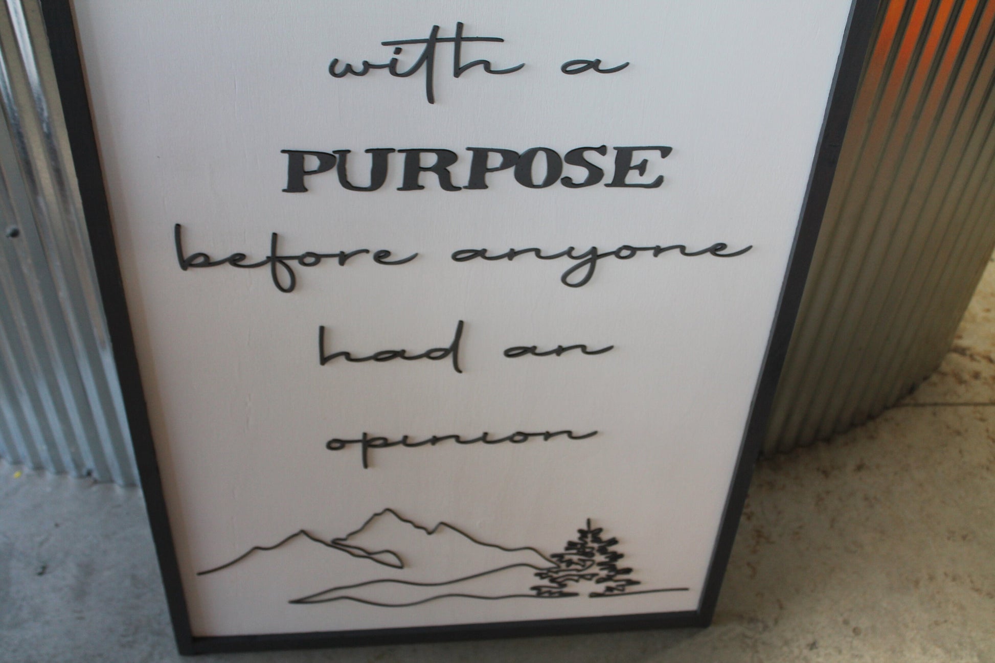 Purpose Created Before anyone had an opinion Inspire Mountains Kids Room kids Decor Happy Wooden Handmade Home decor Line Art