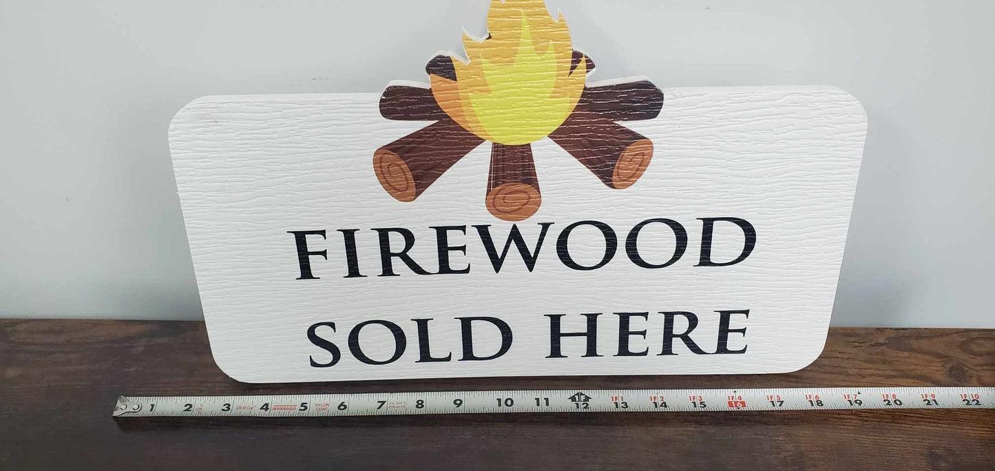 Contour Fire Wood Sign, Firewood Sold Here Sign, Outdoor Firewood Sign, Weatherproof Firewood Sign, Camping Firewood Sign, Outdoor Camp Sign