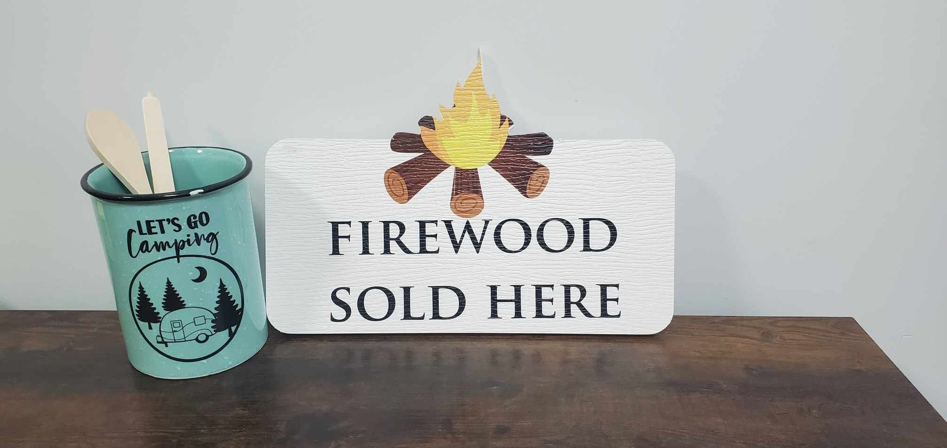 Contour Fire Wood Sign, Firewood Sold Here Sign, Outdoor Firewood Sign, Weatherproof Firewood Sign, Camping Firewood Sign, Outdoor Camp Sign