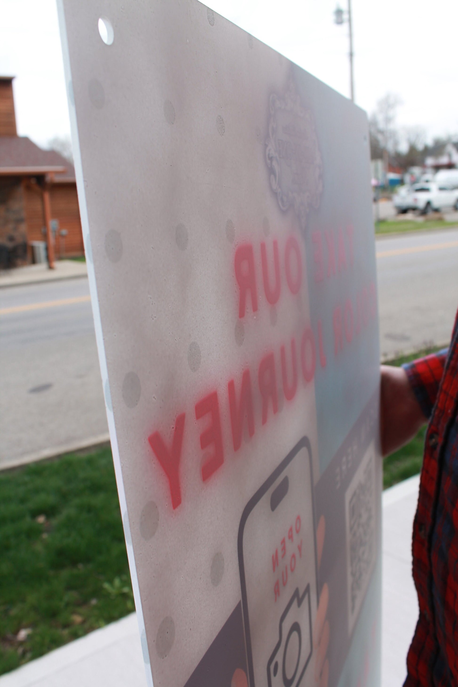 Custom Reverse Printed Acrylic QR Code Informational Commerical Signage Scan Map Business Sign Personalized Color Logo