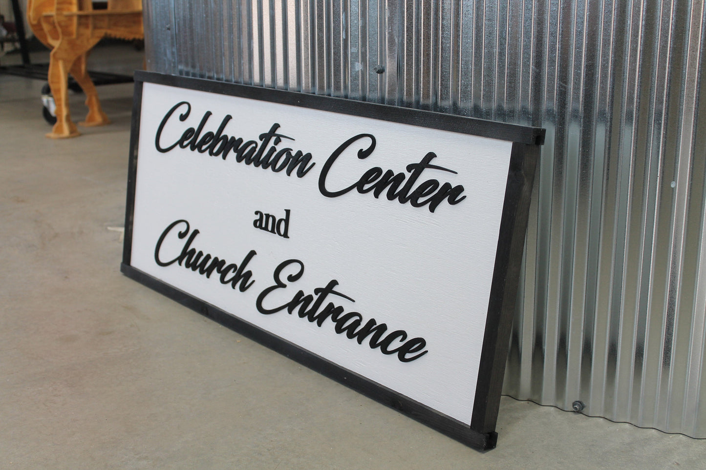 Customizable Wooden Sign Door Entrance Center Business Sign Framed Name Plate Commerical Signage 3D Raised Church Custom Matching Direction