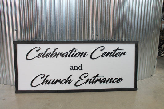 Customizable Wooden Sign Door Entrance Center Business Sign Framed Name Plate Commerical Signage 3D Raised Church Custom Matching Direction