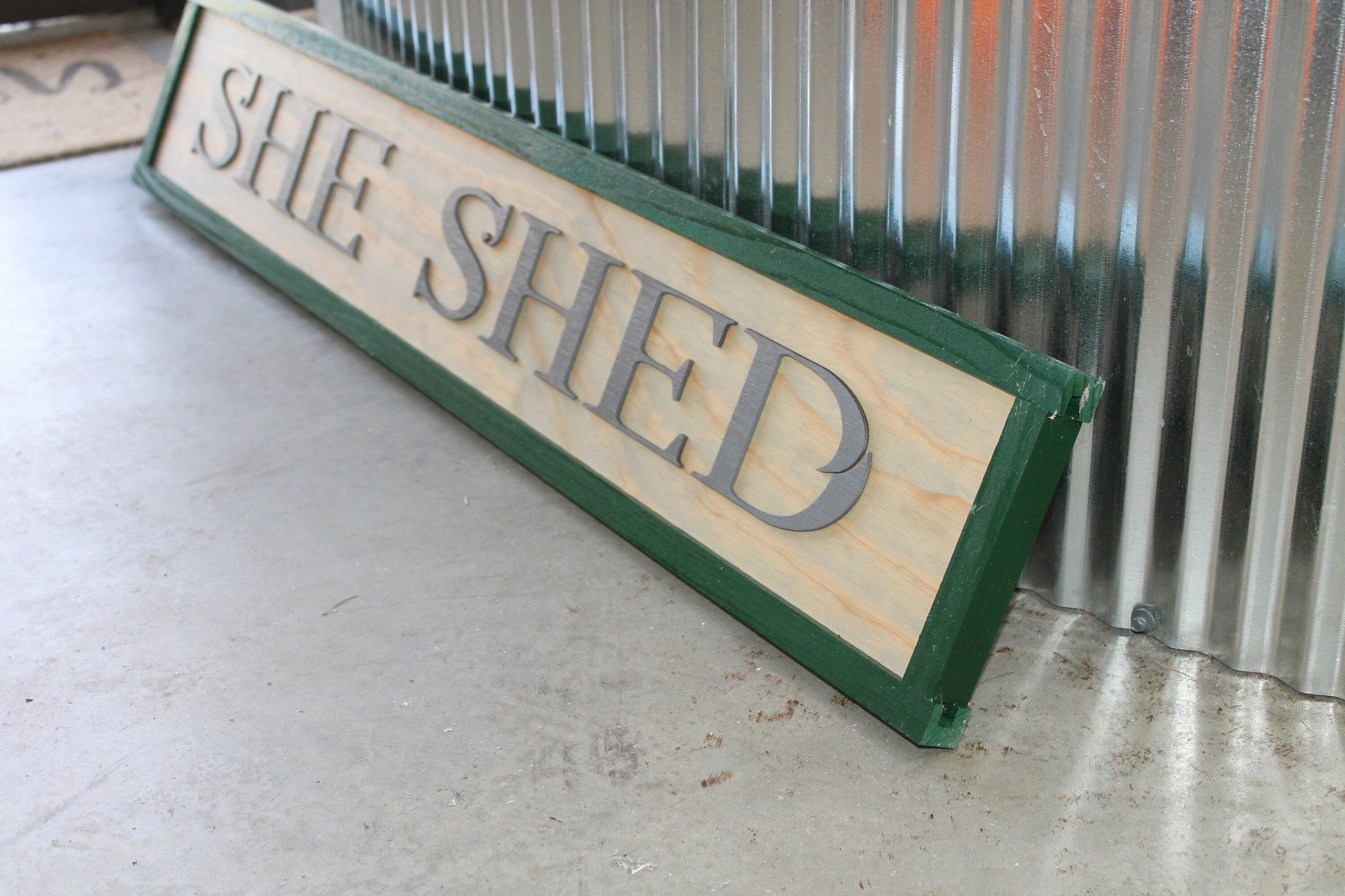 Wooden Sign She Shed Handmade Gift Building Sign Personalized Sign Custom Made to Order 3D Signage Ranch Style Country