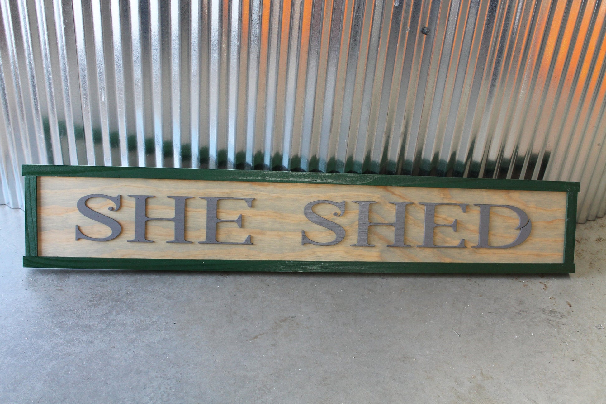 Wooden Sign She Shed Handmade Gift Building Sign Personalized Sign Custom Made to Order 3D Signage Ranch Style Country