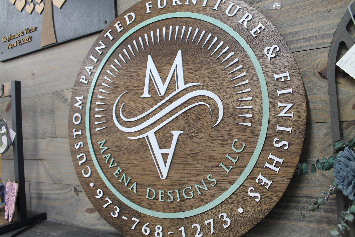 Custom sign logo sign business sign custom quote sign personalized sign salon sign furniture store studio sign for home layered sign wooden