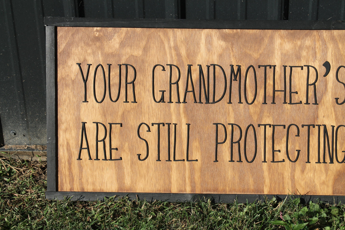 Grandmas Prayers Protection Love Family Grandmother Biblical Home Decor Uplifting 3D Handmade Wall Art Inspirational Raised Wooden Sign